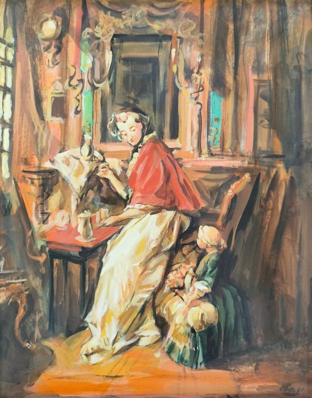 Italian school (XX) - Maternità, da F. Boucher
