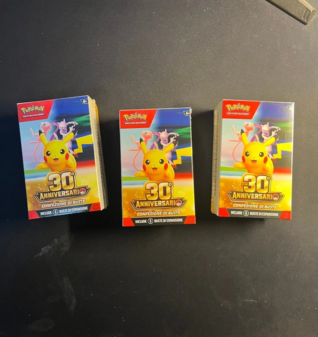 Pokémon - 3 Box - 30 Anniversario Confezione di Buste - Various sets