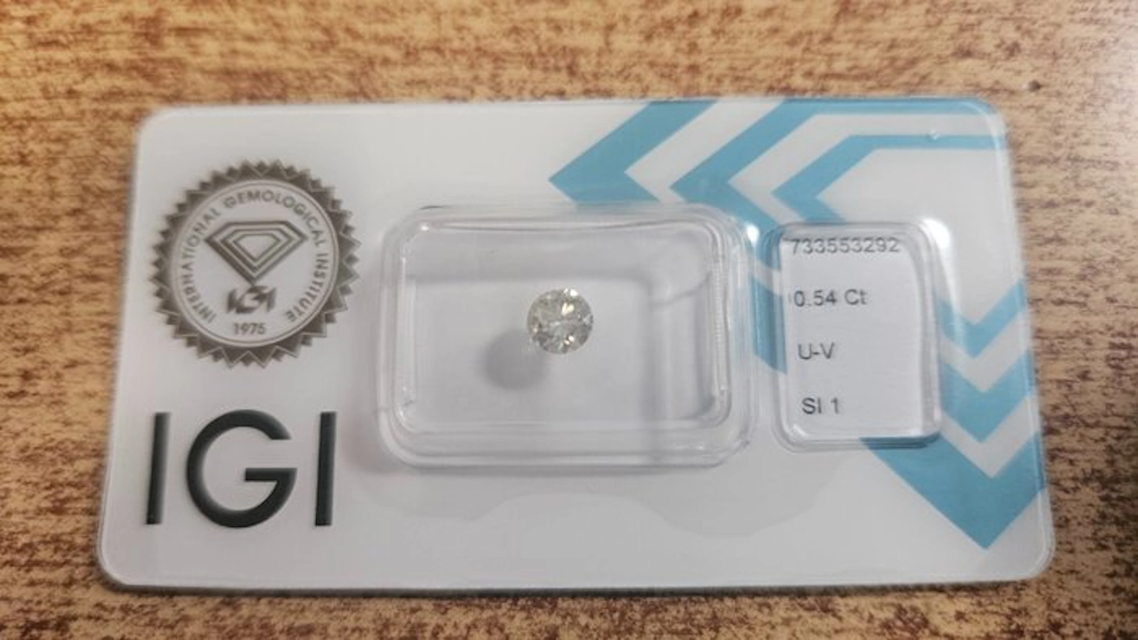 1 pcs Diamond (Natural) - 0.54 ct - Round - SI1...