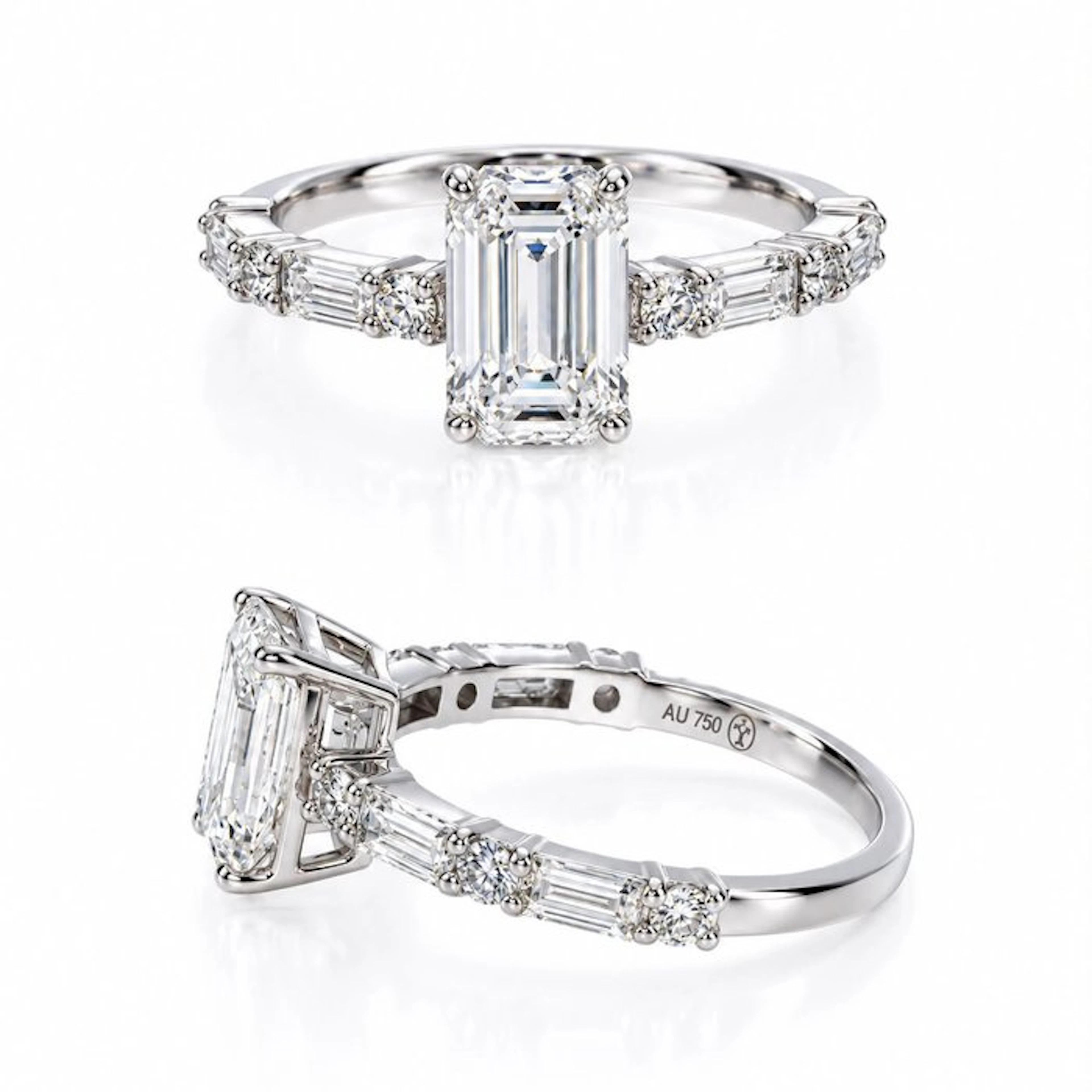 Ring - 18 kt. White gold - 2.50ct. tw. Diamond (Lab-grown) - Diamond