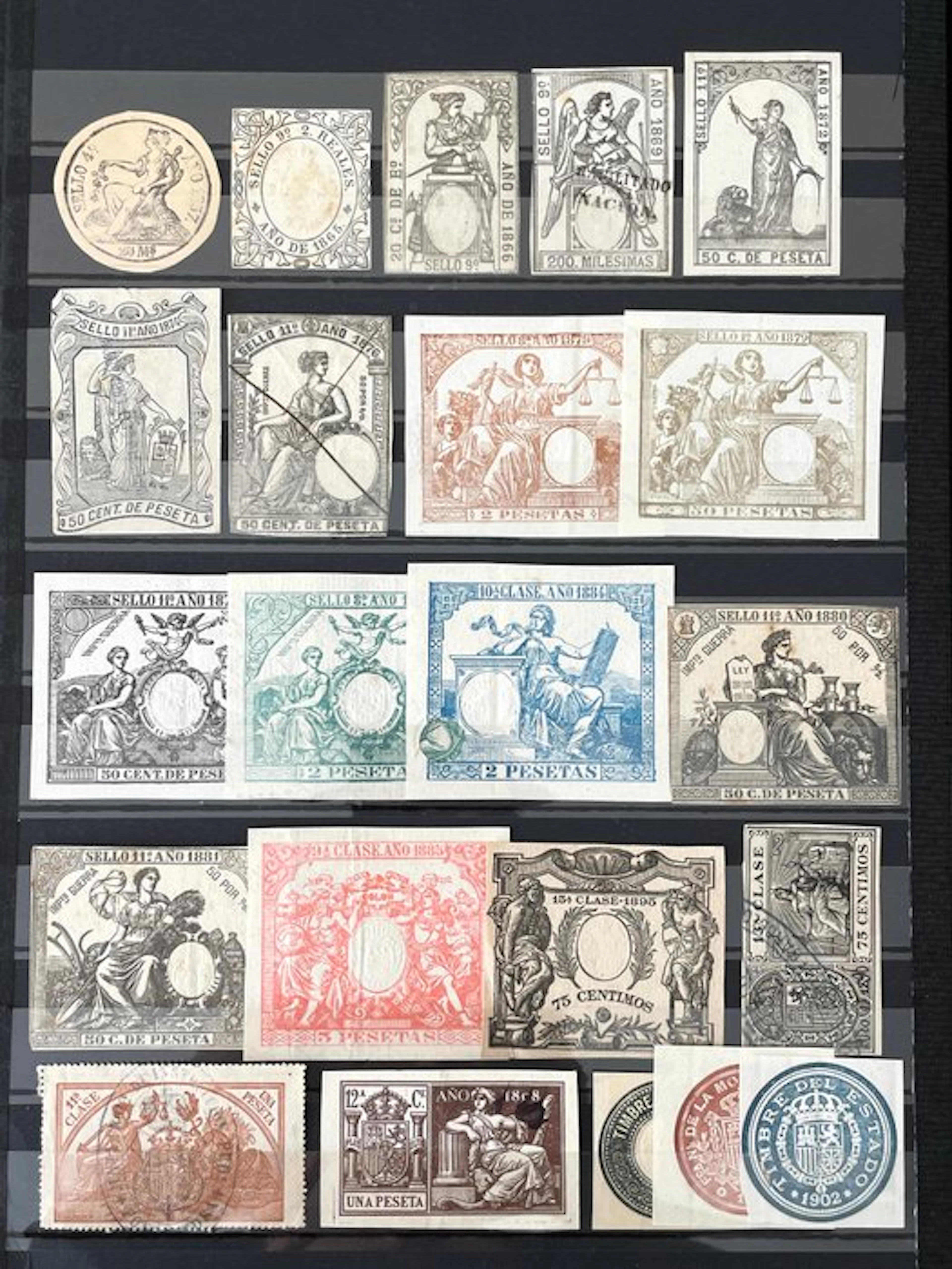 Spain 1857/1902 - Spanish classic fiscal stamps