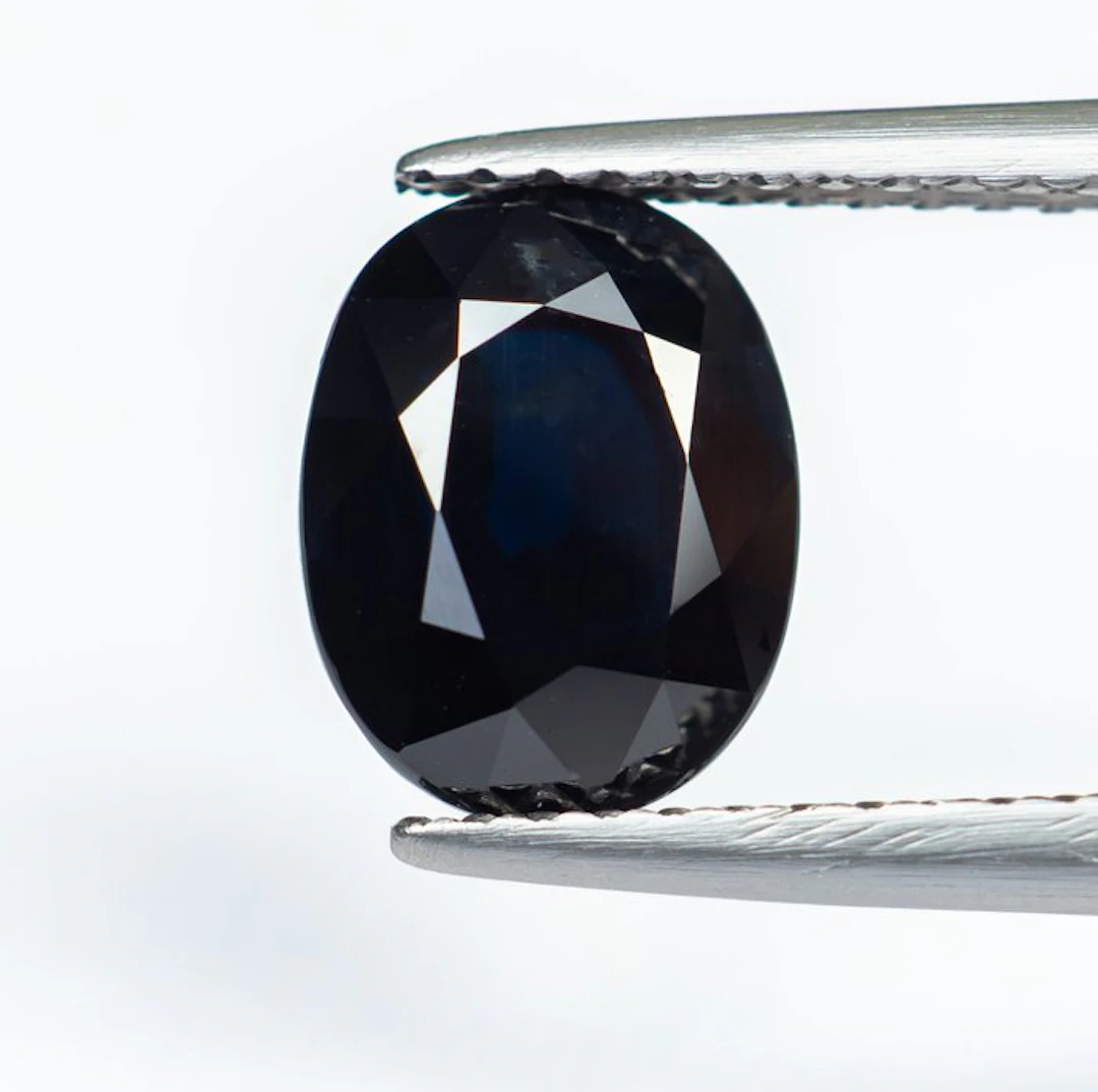 No reserve price Sapphire - 3.10 ct - Bellerophon Gemlab - Deep Blue