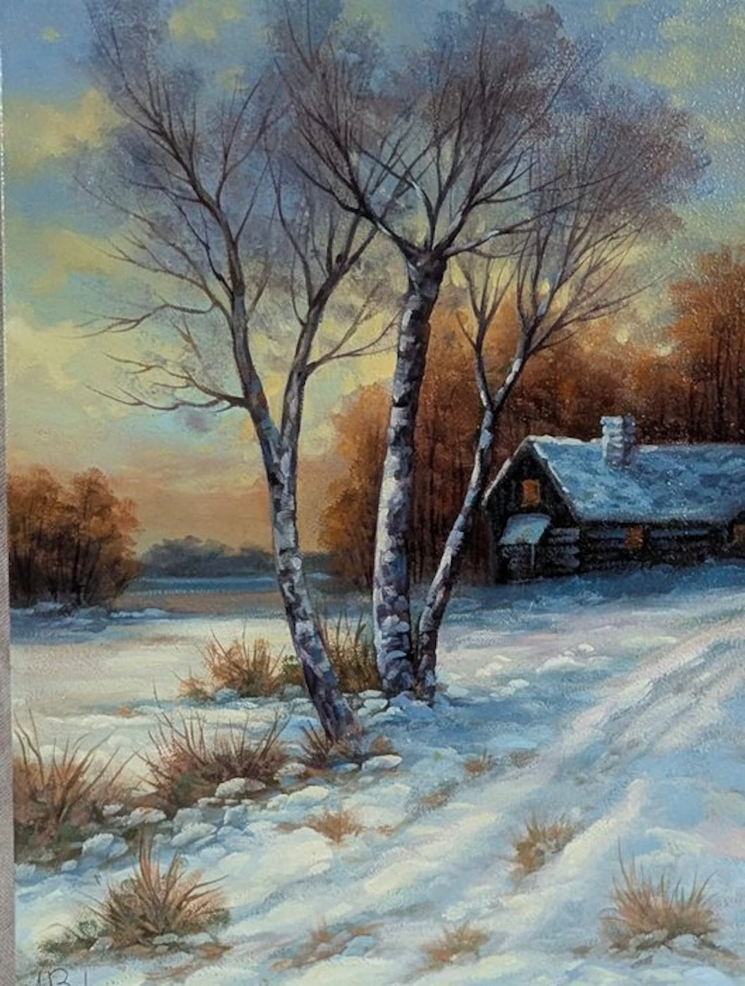 Antonio Barducci (XX-XXI) - Tramonto invernale con baita