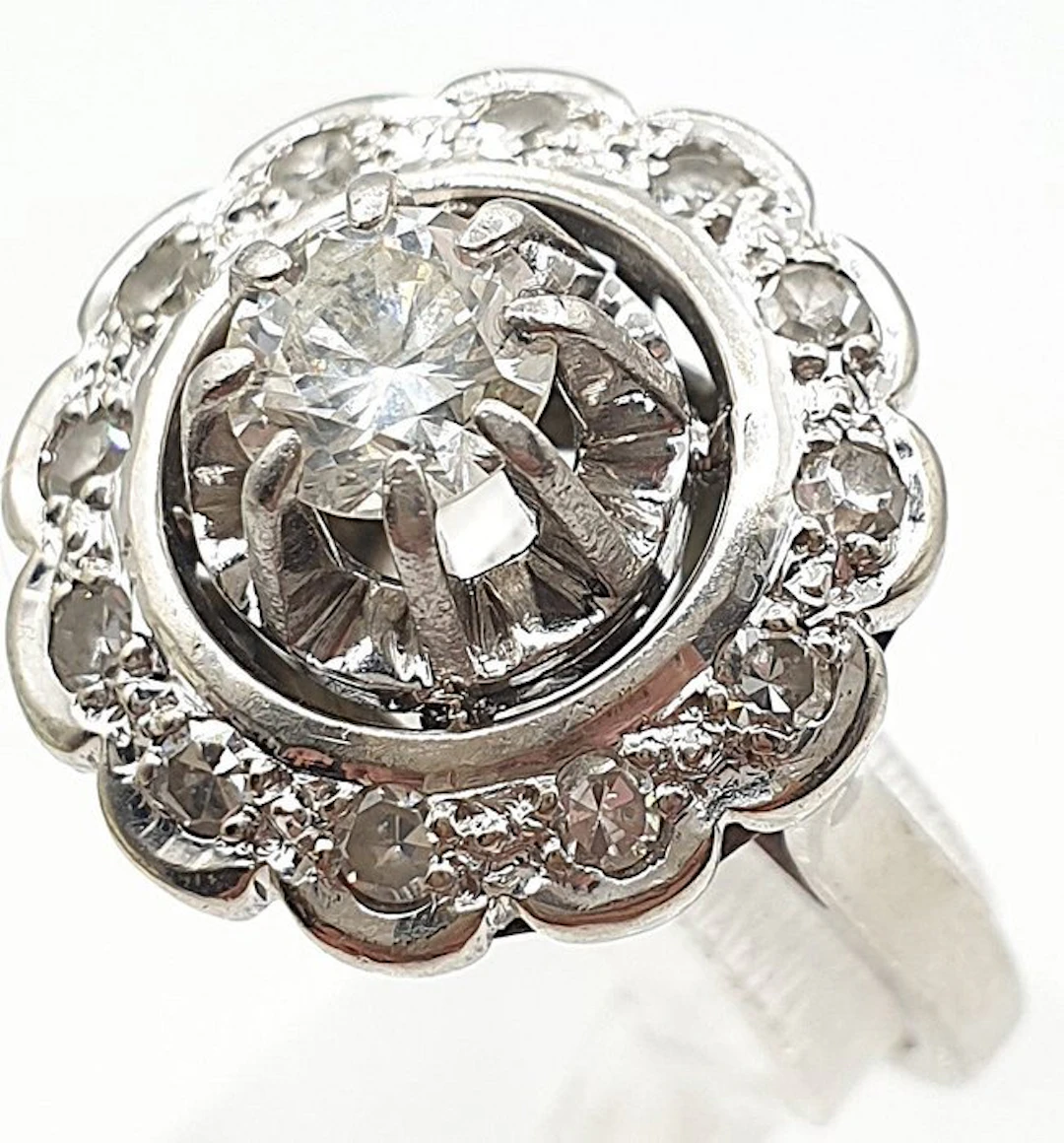 Ring - 18 kt. Platinum, White gold - 0.45ct. tw. Diamond (Natural) - Diamond