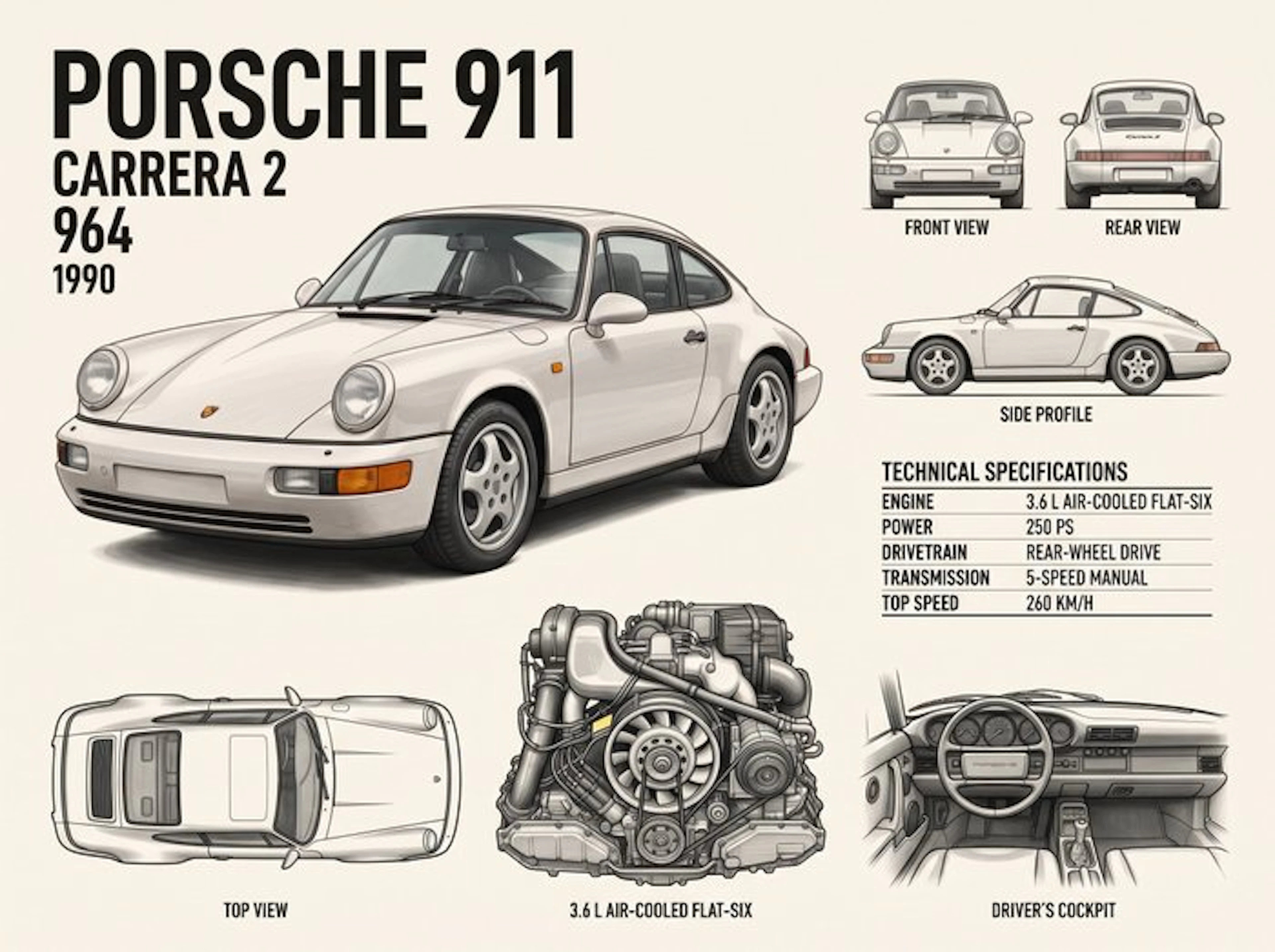Shmidt.Art - Porsche - Porsche 911 Carrera 2 964 1990 - 1990s