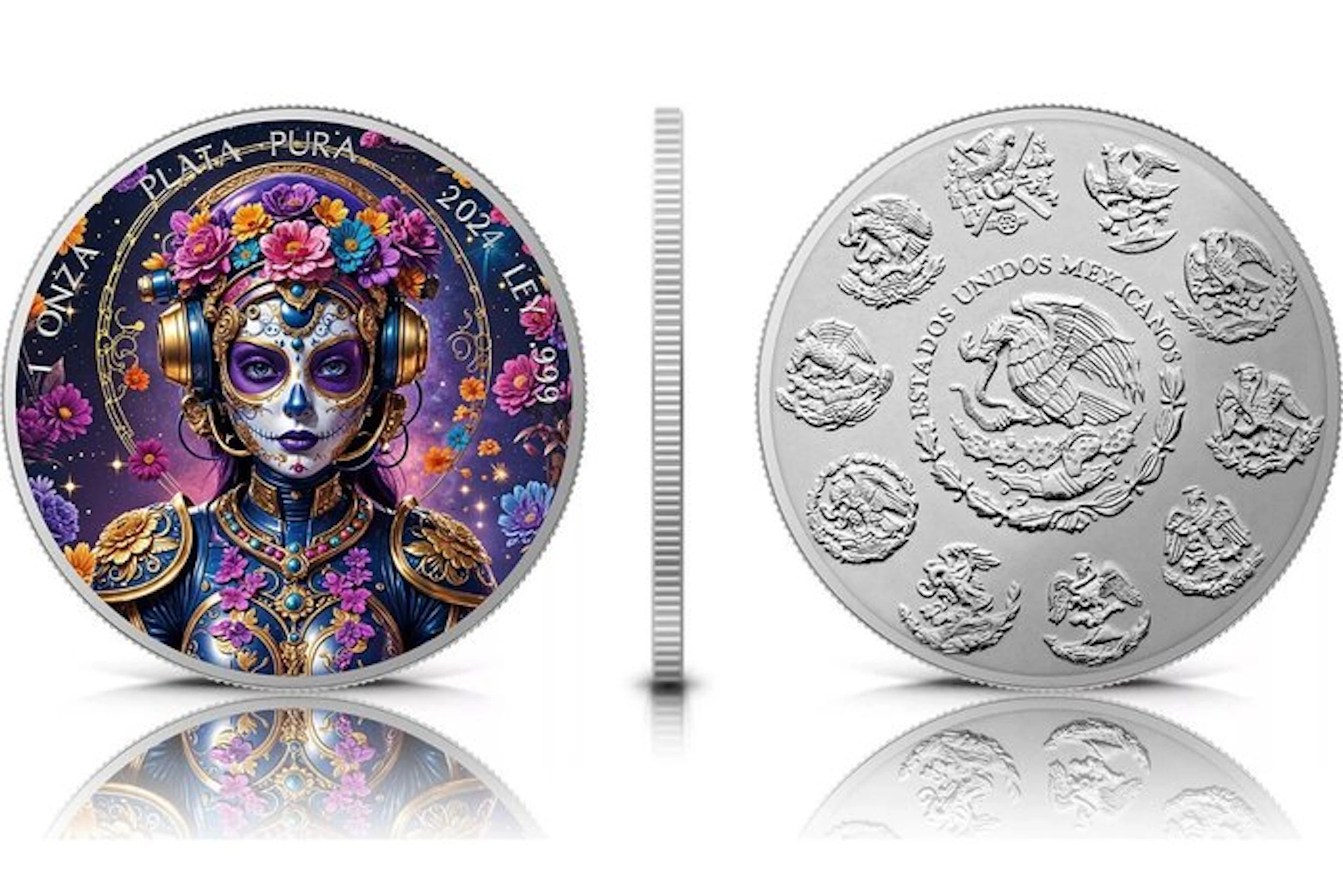 Mexico. 1 Onza 2024 Sunrise - Dia de los Muertos Steampunk , 1 Oz (.999)