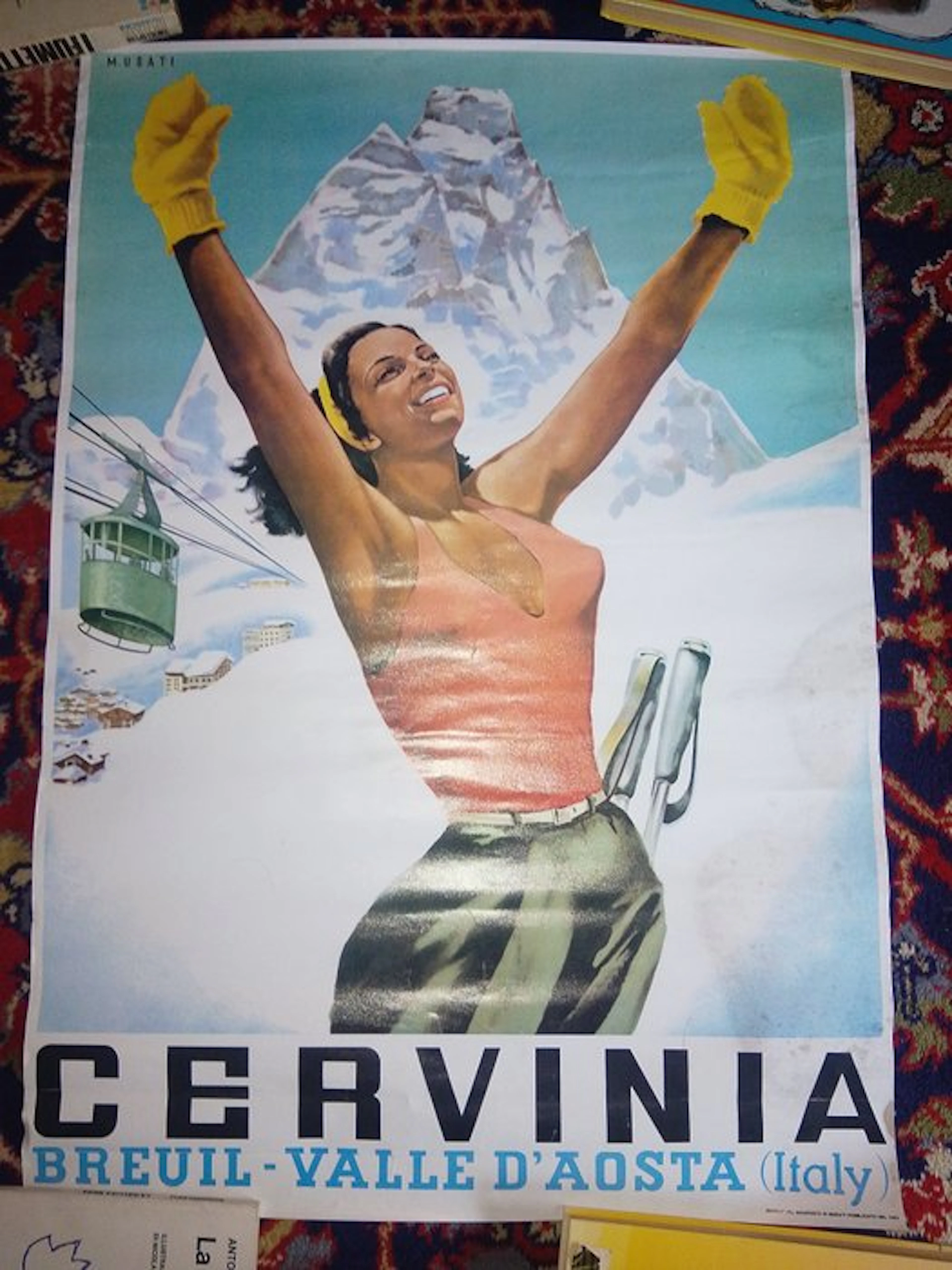 Musati - Manifesto poster pubblicitario turismo Cervinia...