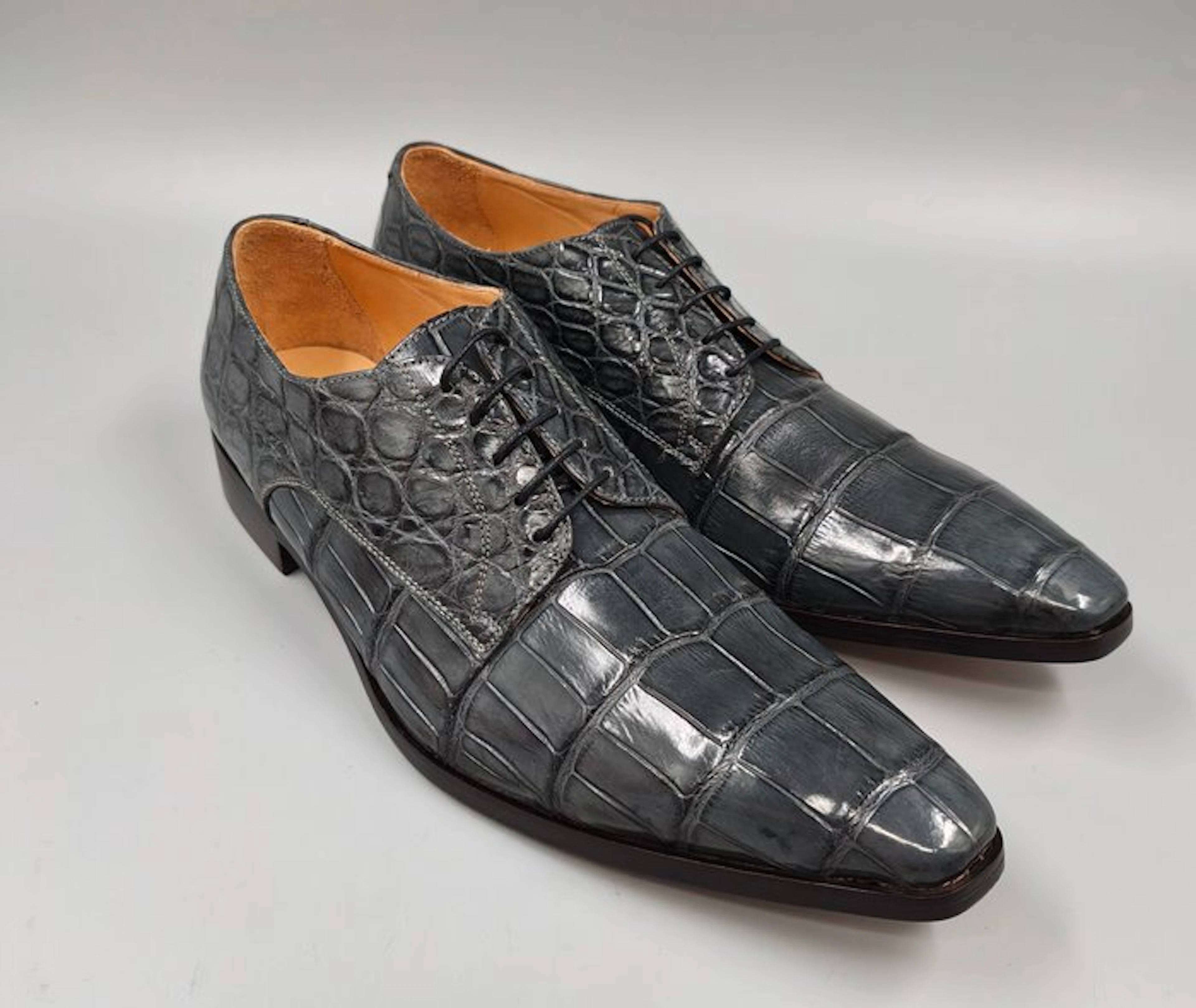 Mauro Volponi-Crocodile-45-Derbys - Lace-up shoes - Size: EU 45 - New in box