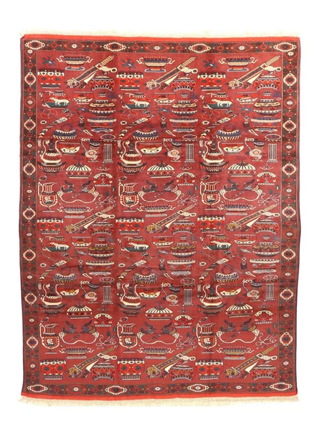 Oriental World of Images – large hand-knotted wall carpet