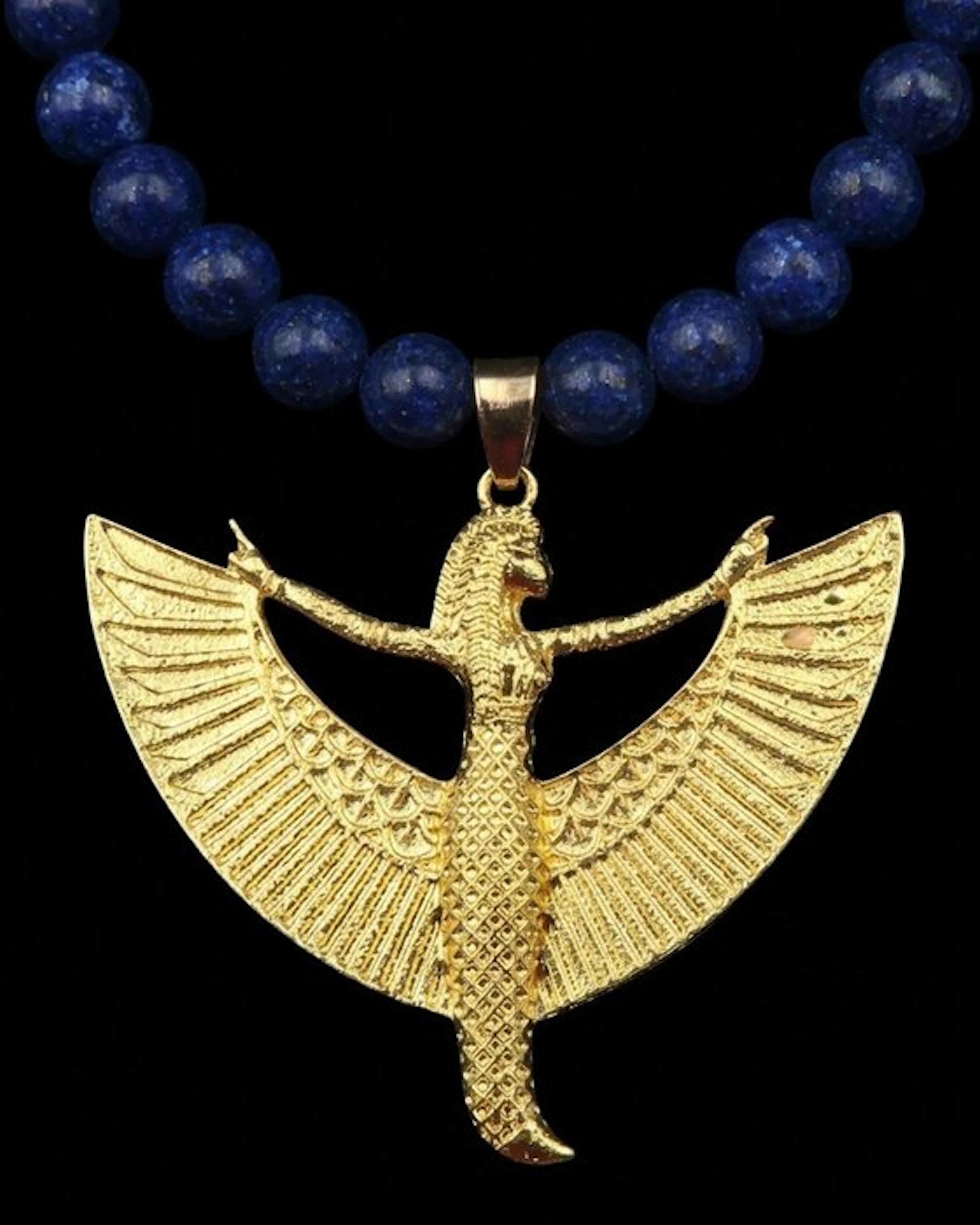 Lapis lazuli - Isis Egyptian Goddess Necklace - Pharaoh –...