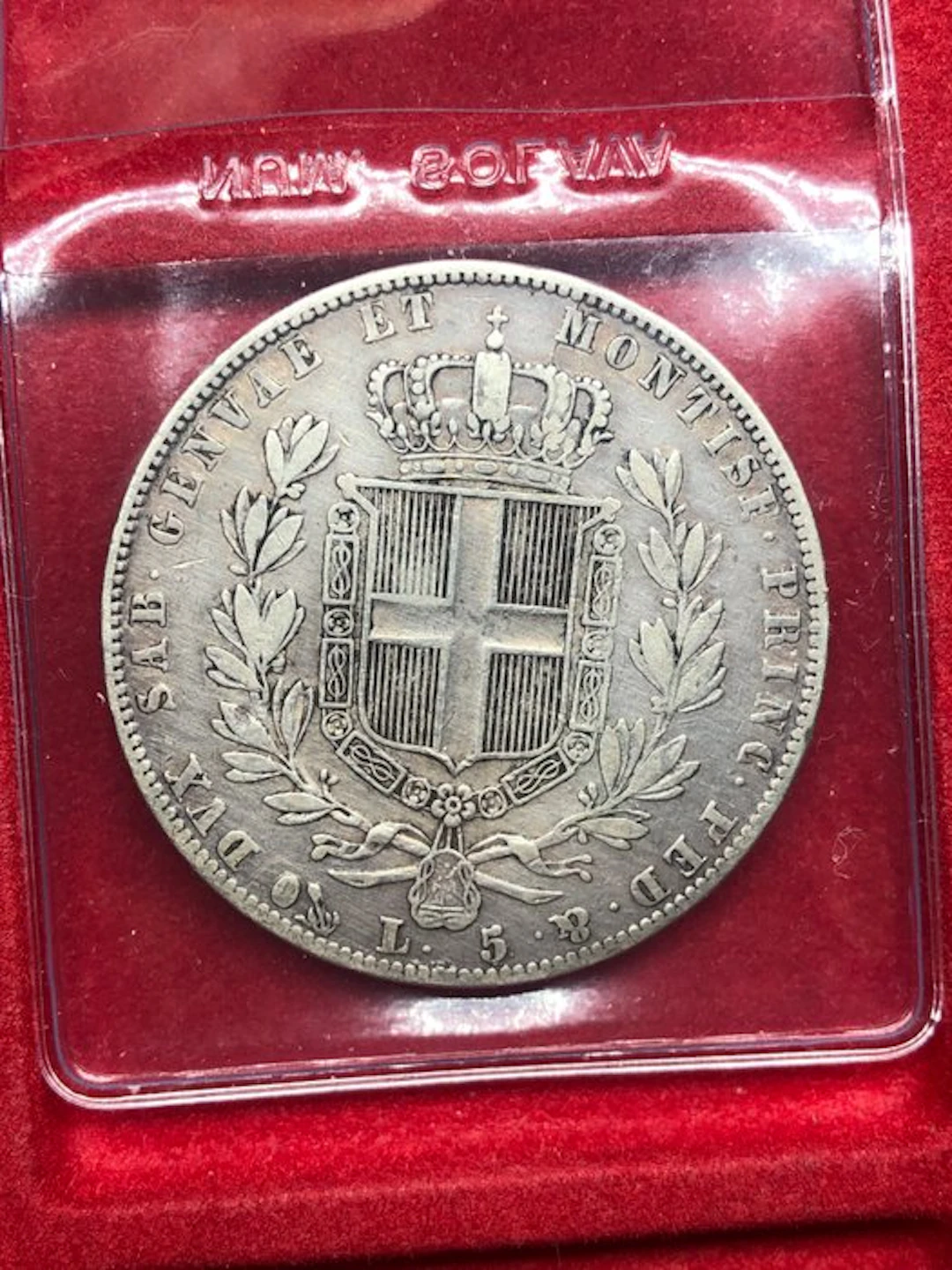 Italy, Savoy Carlo Alberto. 5 Lire 1844 Genova (No reserve price)