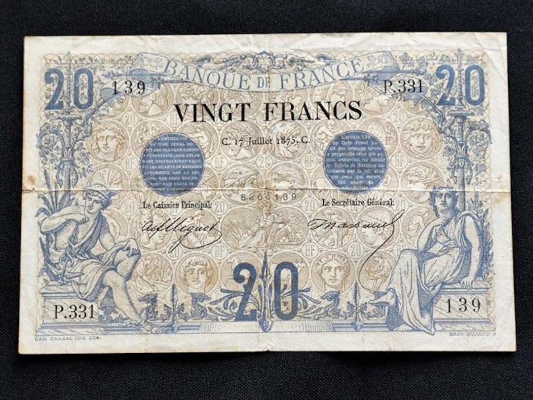 France. - 20 Francs - 1875 - Fayette 09-02
