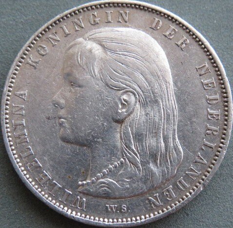 Netherlands. Wilhelmina. 1 Gulden 1892 (No reserve price)