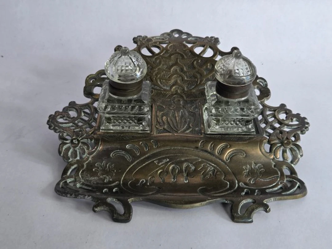 Inkwell (3) - Copper, Glass