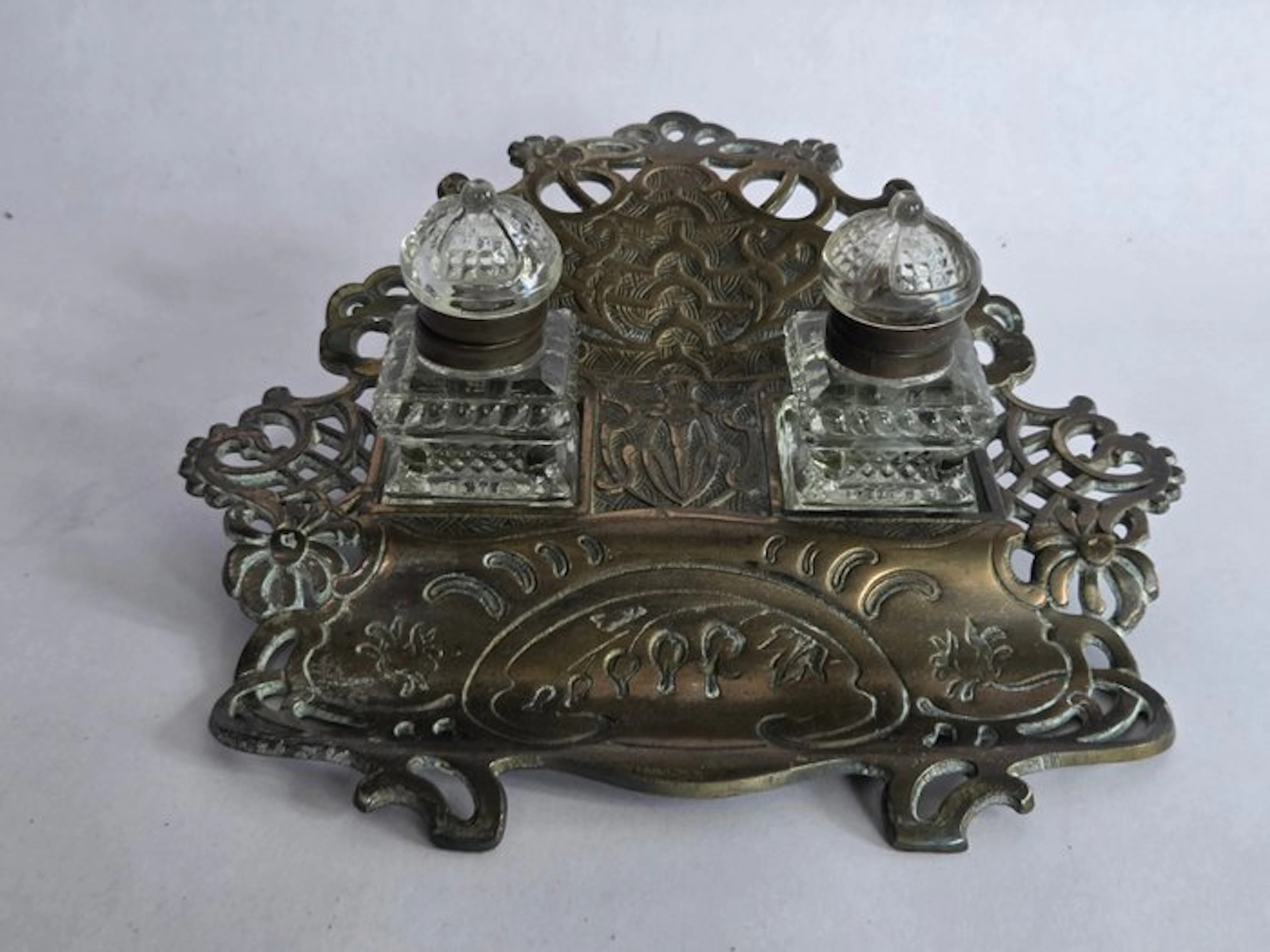 Inkwell (3) - Copper, Glass