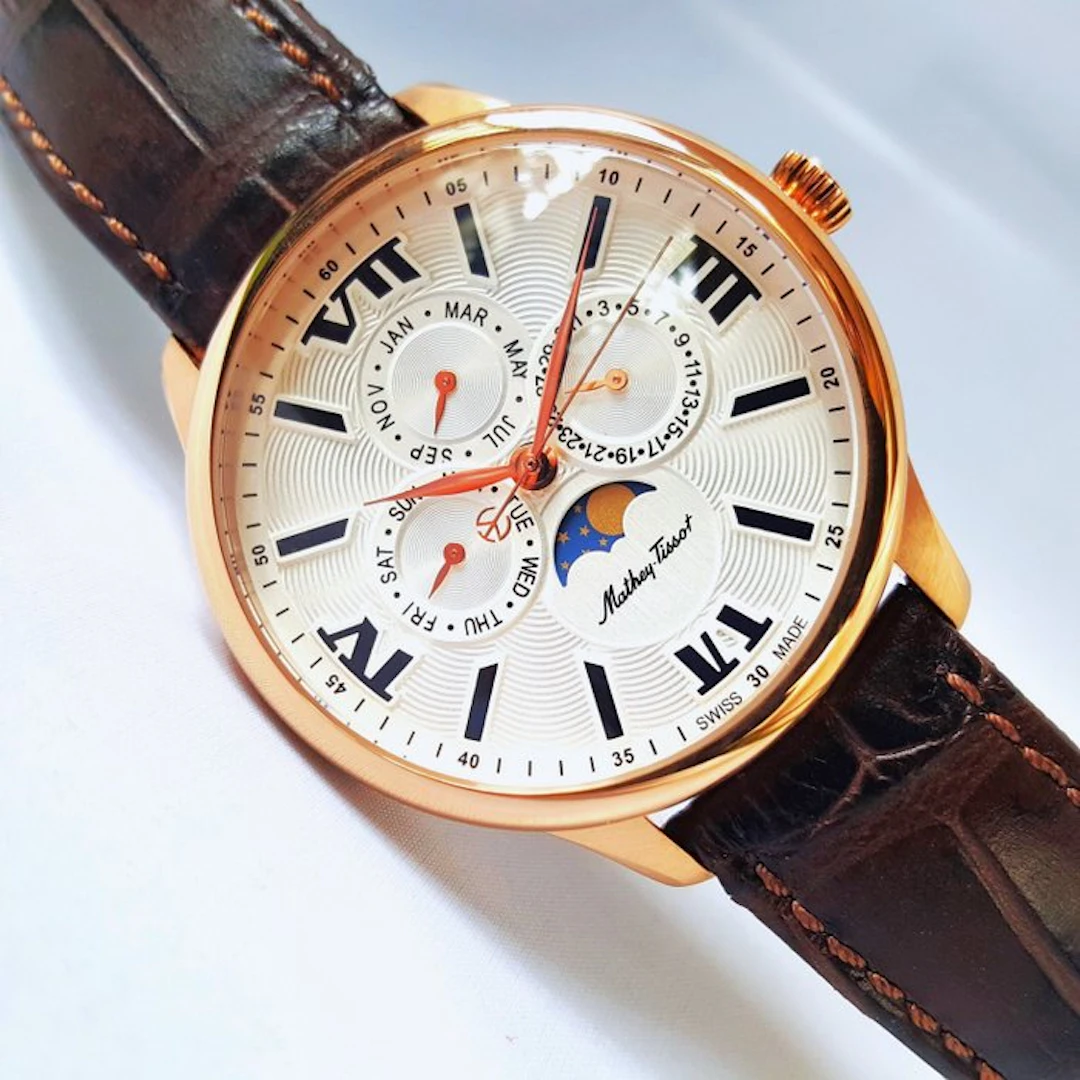 Mathey-Tissot - Moon Phase - 18K Gold - Calendar - New - Men - 2026