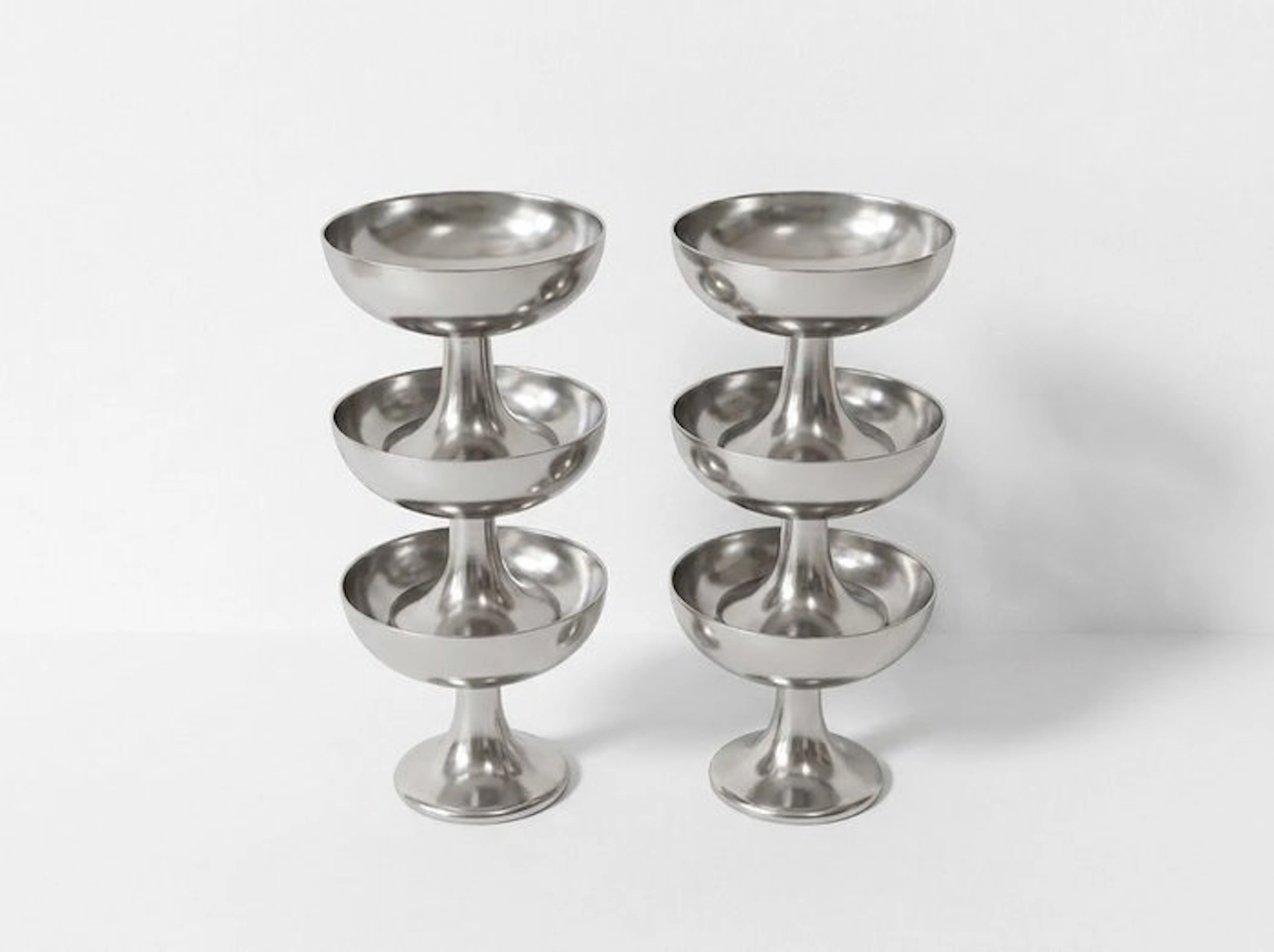 Alfra-Alessi - Cream bowl (6) - Steel - Dessert cups