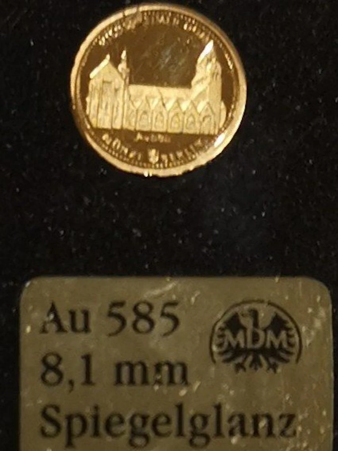 Germany. Gold medal 1/100 oz Gold "Hildesheimer Dom" (No reserve price)
