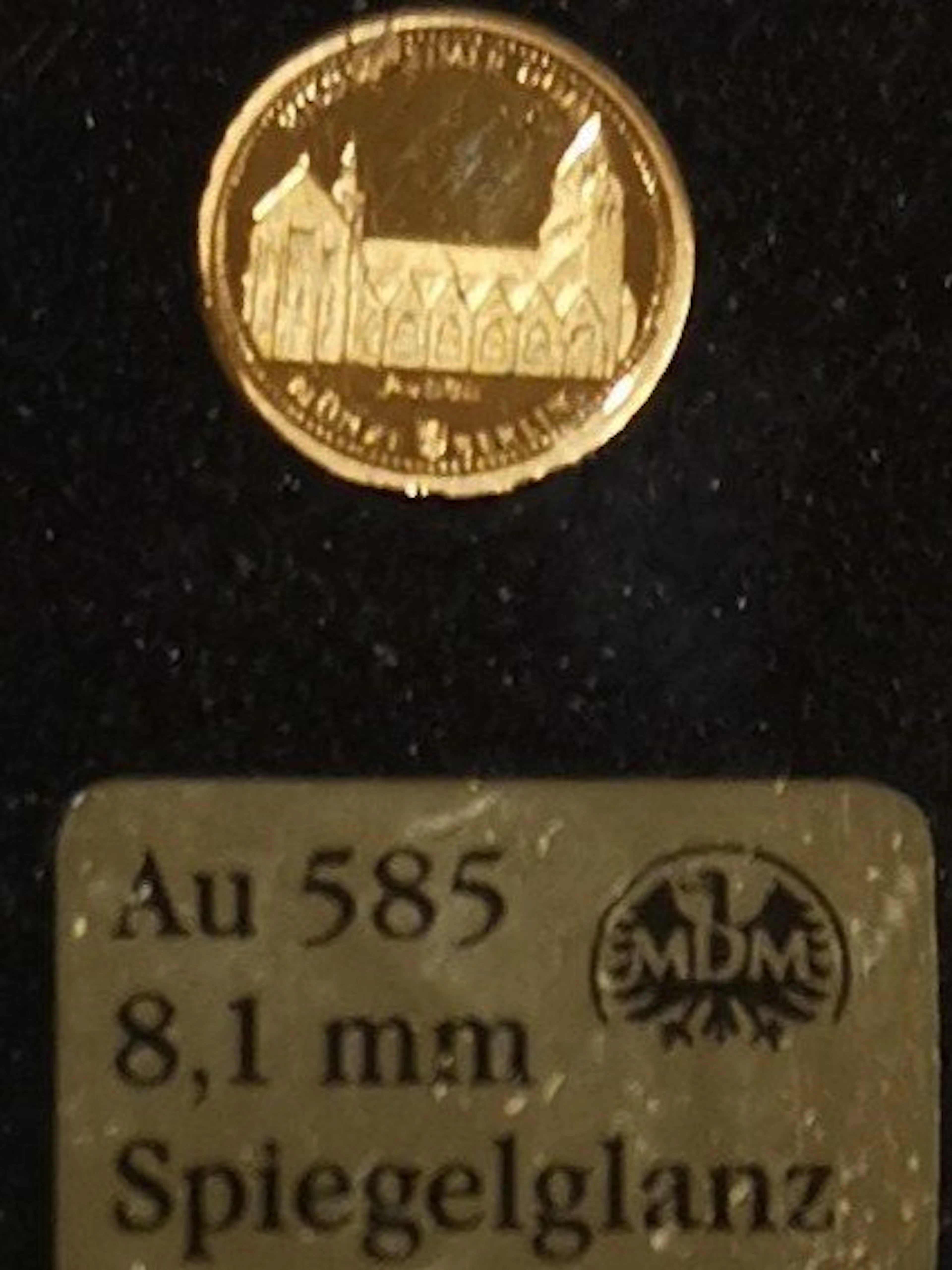 Germany. Gold medal 1/100 oz Gold "Hildesheimer Dom" (No reserve price)