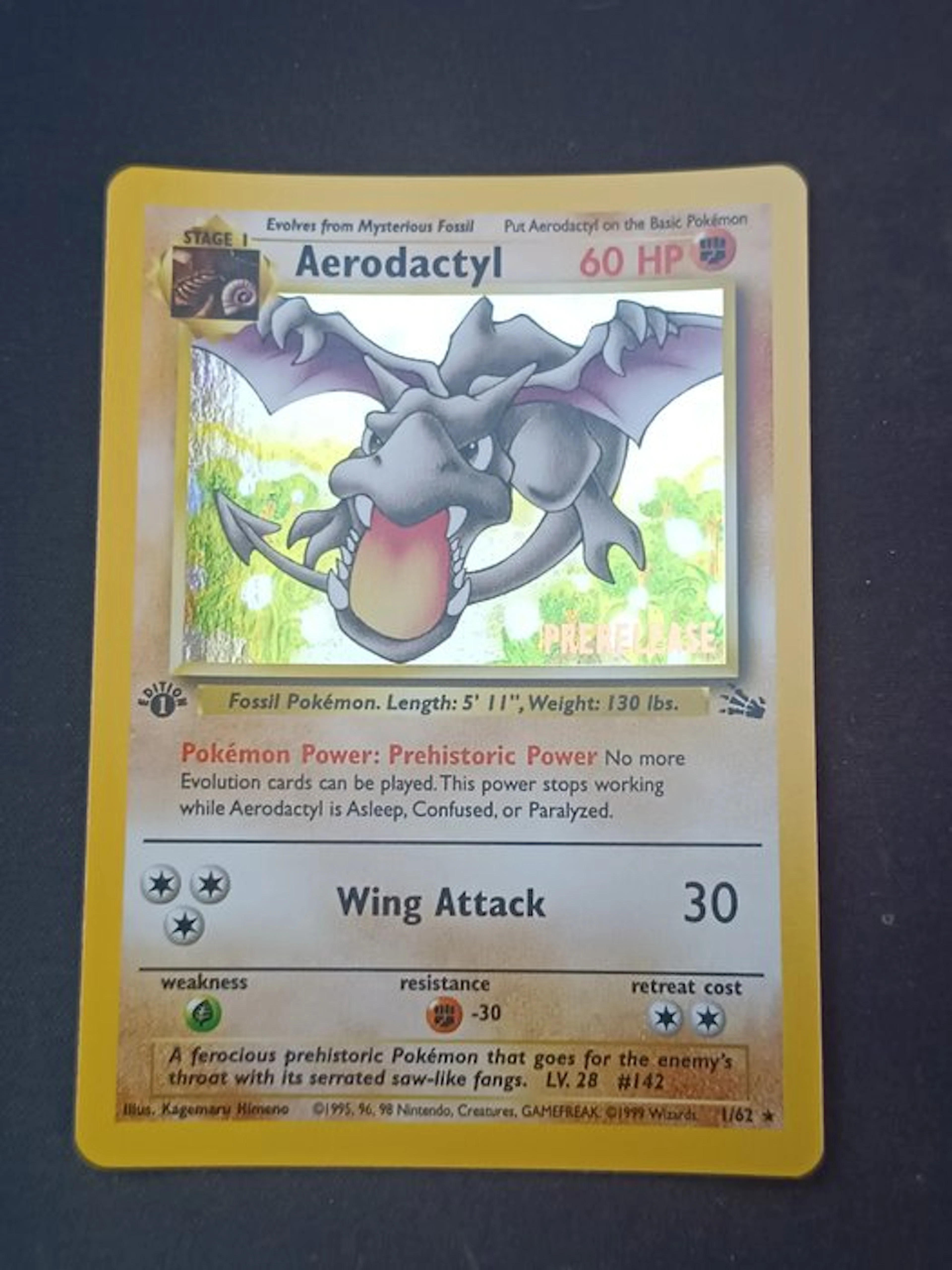 Pokémon - 1 Card - Aerodactyl first edition Prerelease...