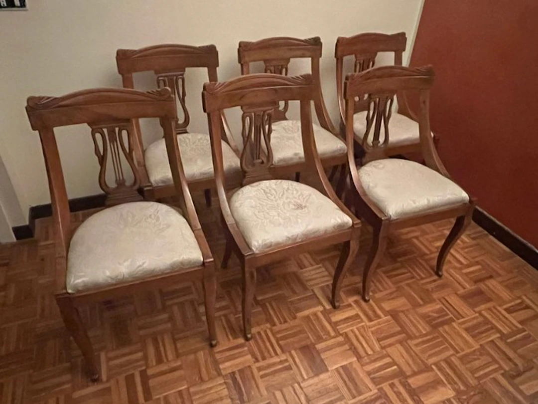 Chair (6) - Wood, Textile