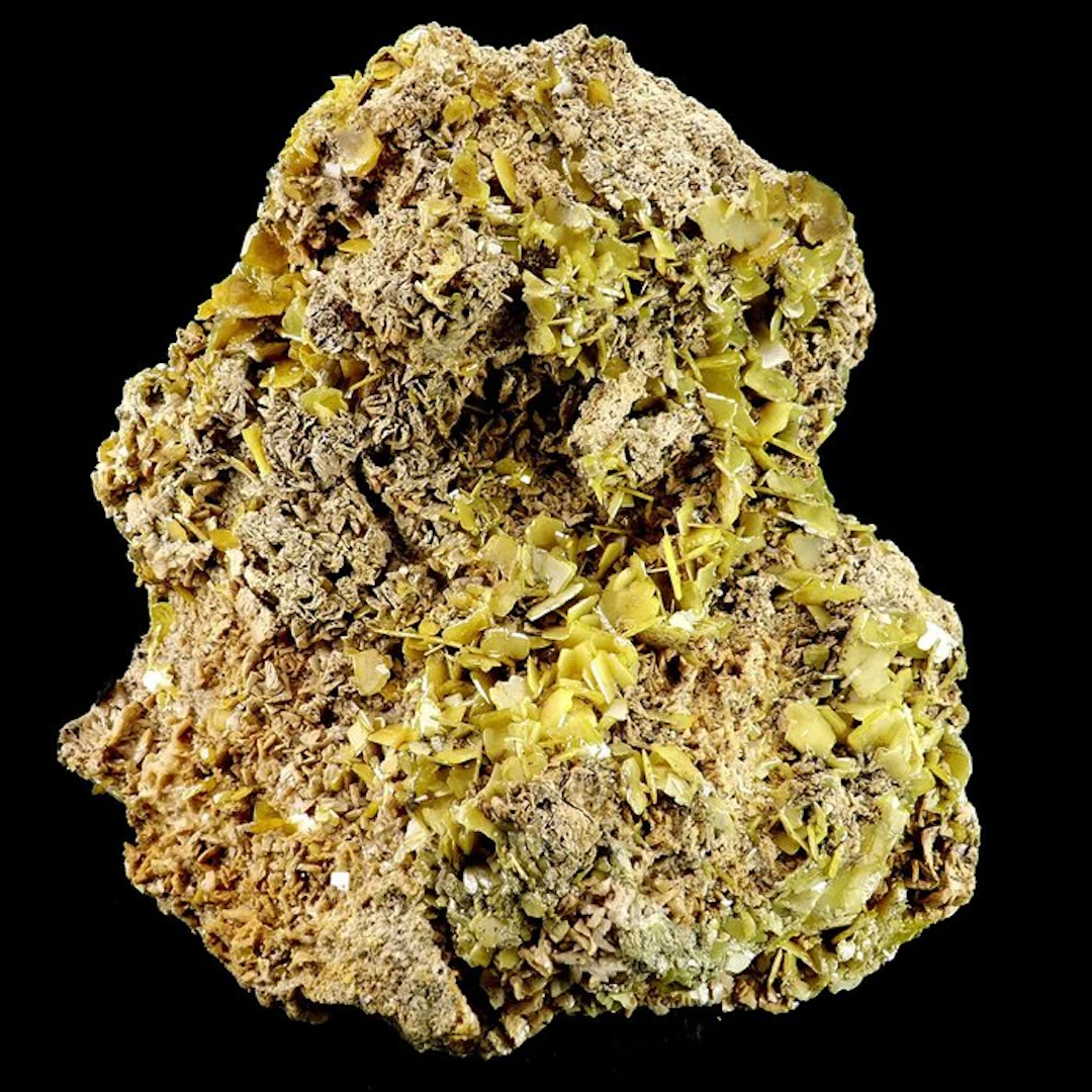 Wulfenite on Dolomite - Touissit
