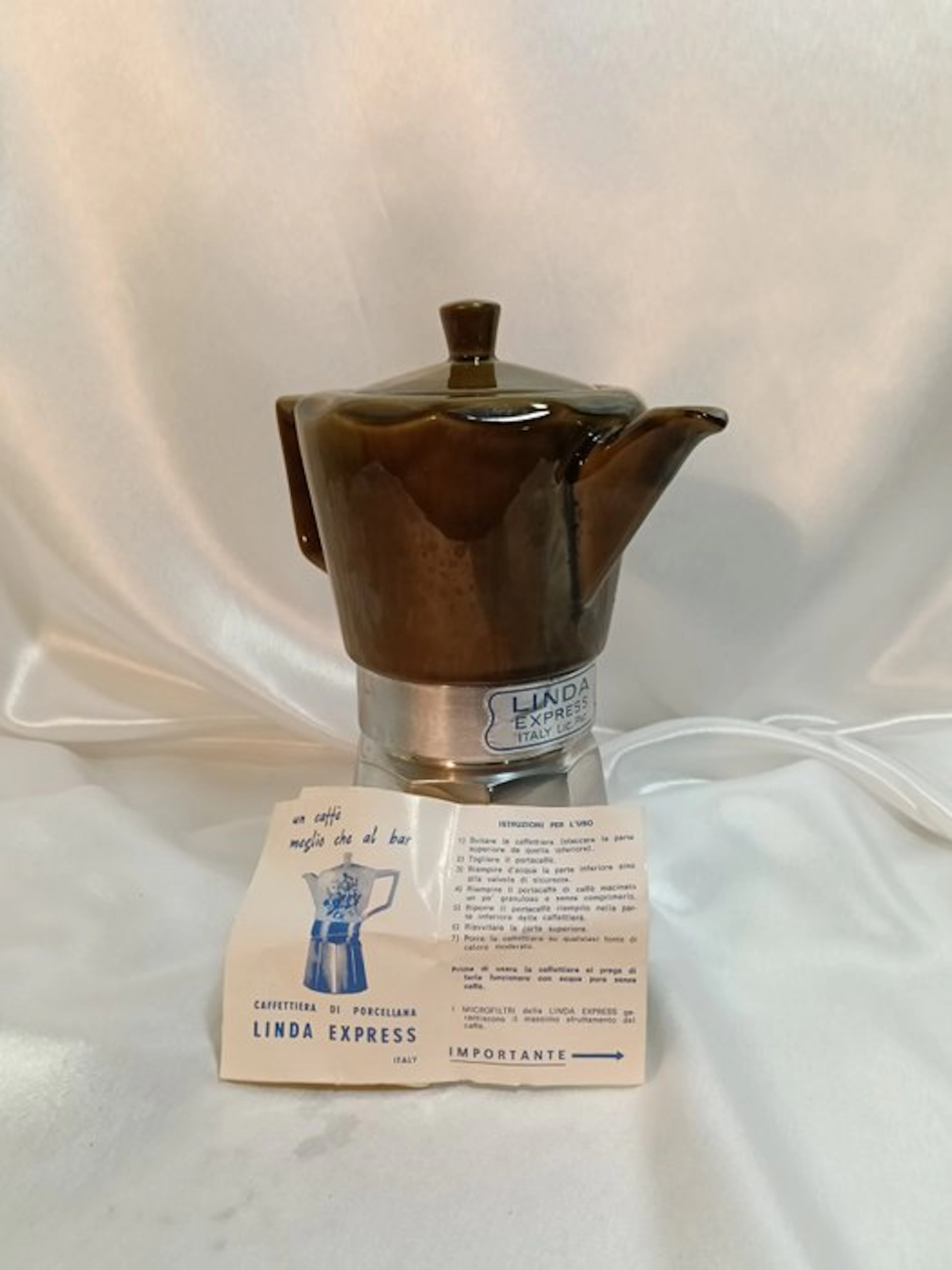 Linda Express - Coffee pot - Linda Express - Porcelain, Aluminium