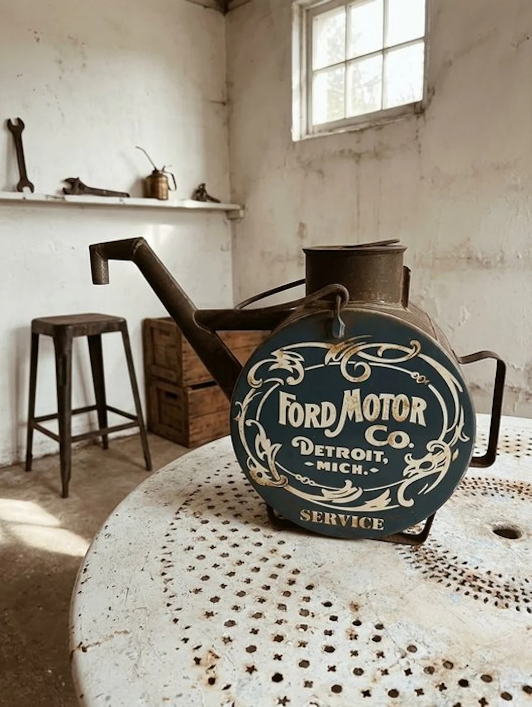Petrol pump (1) - Ford - Ancienne arrosoir de garage Ford - 1930-1940