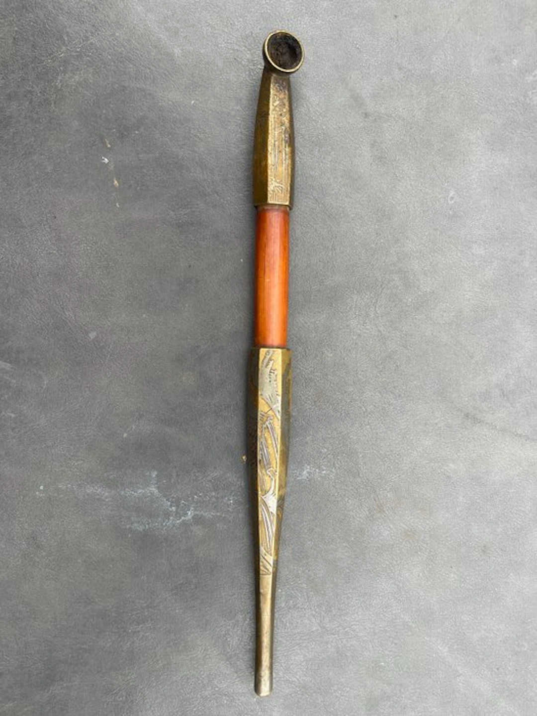 Pipe - Bamboo, Brass, .999 silver
