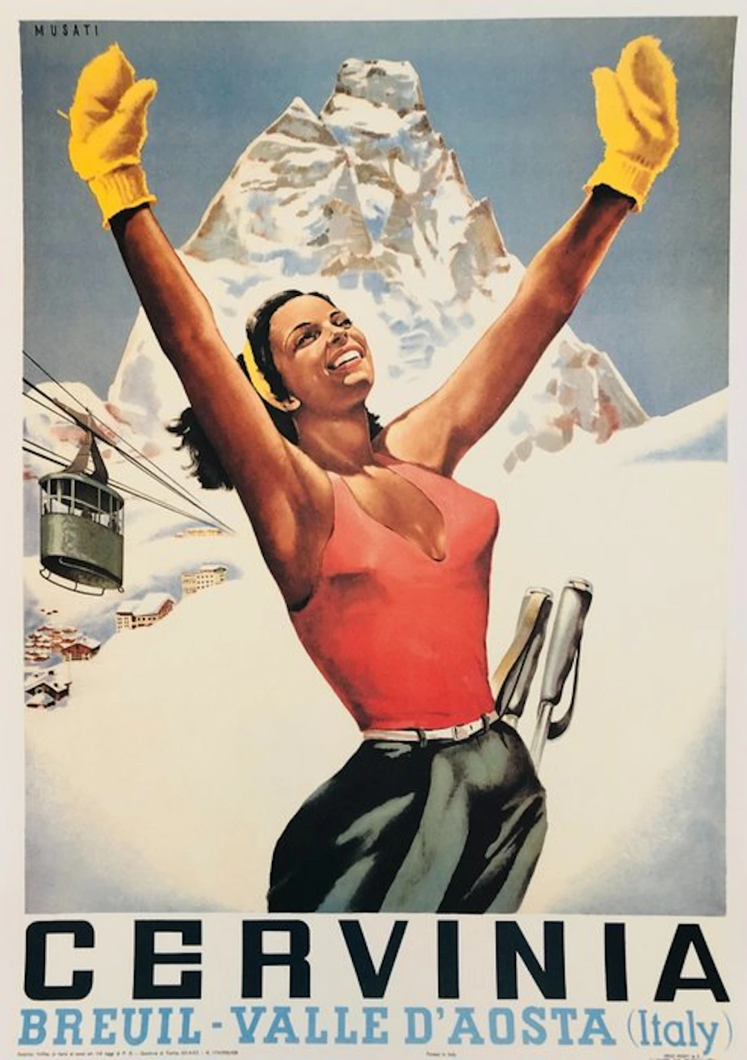 Arnaldo Musati - "CERVINIA" Breuil - Valle d'Aosta - 1970s