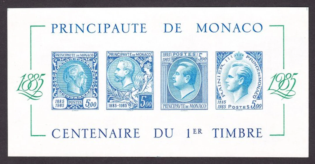 Monaco 1985 - Rare Miniature Sheet “Imperforate”...