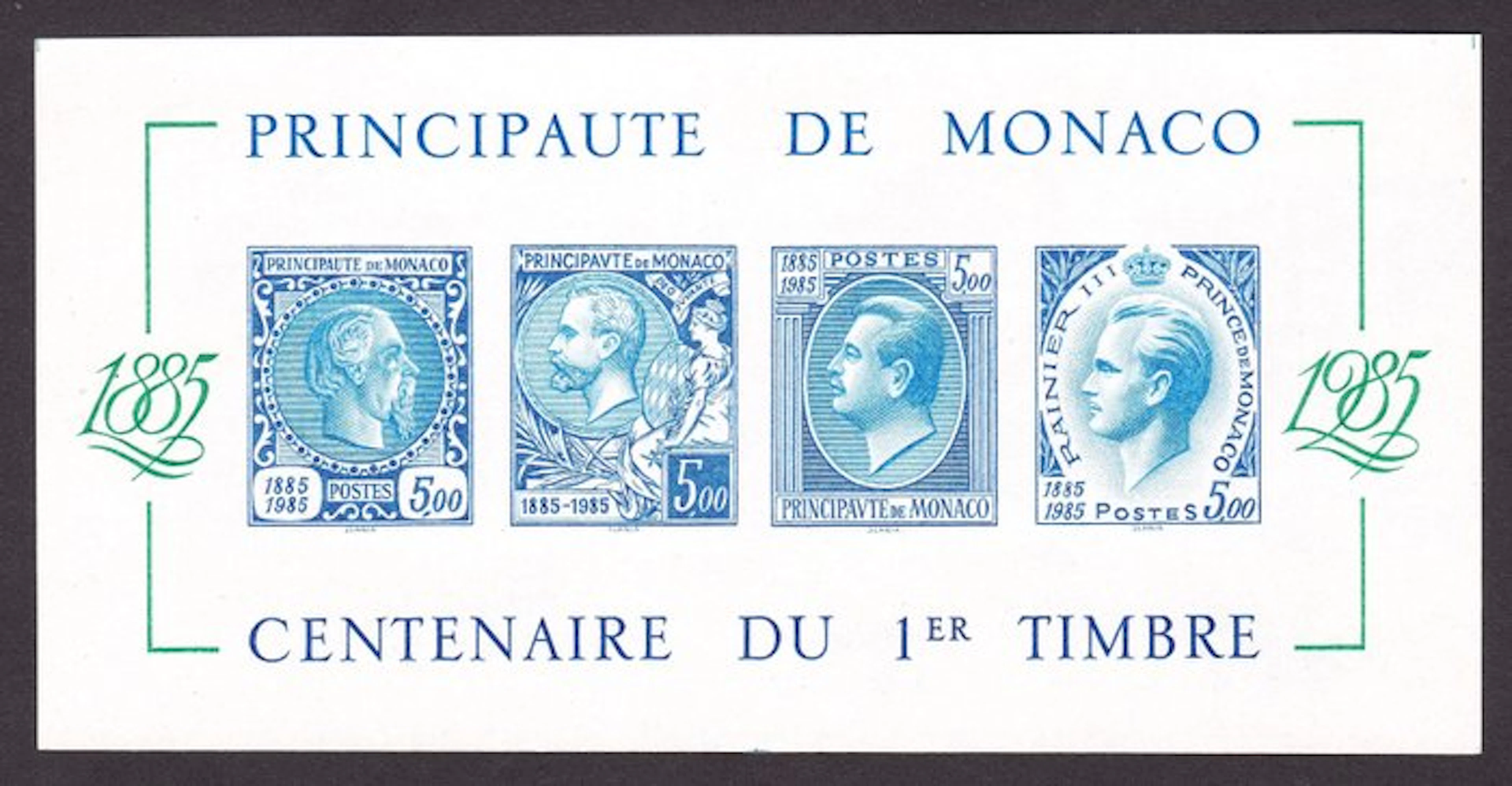 Monaco 1985 - Rare Miniature Sheet “Imperforate”...
