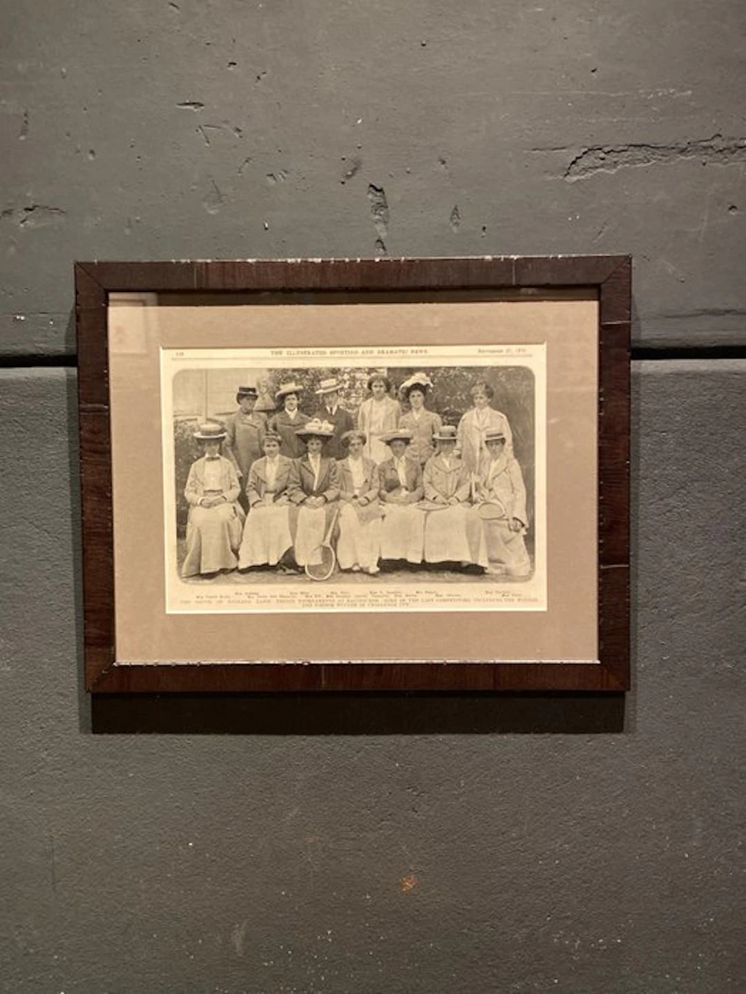 1902 - Original tennis print, framed
