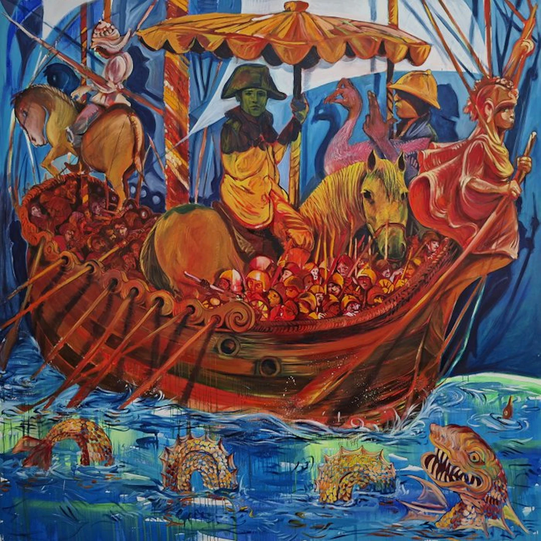 Baptiste Laurent - "Bonaparte Transat", XXXL oil on canvas, 2025