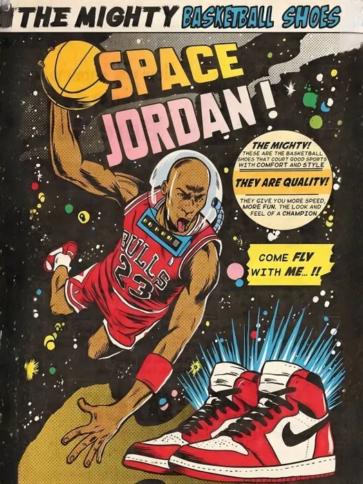 daveY - Michael Jordan "Space Jordan" - Pop Art Comic...