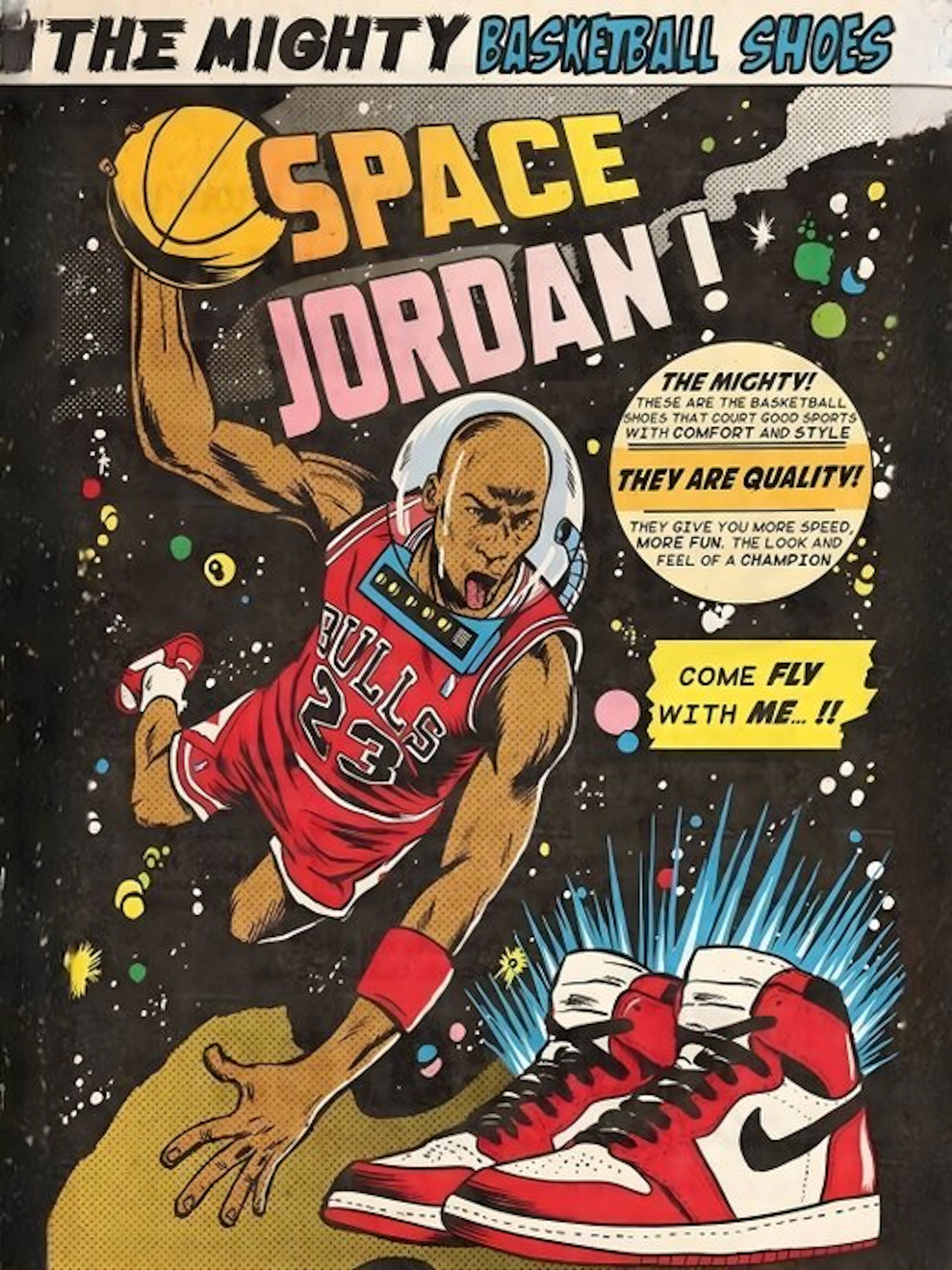 daveY - Michael Jordan "Space Jordan" - Pop Art Comic...