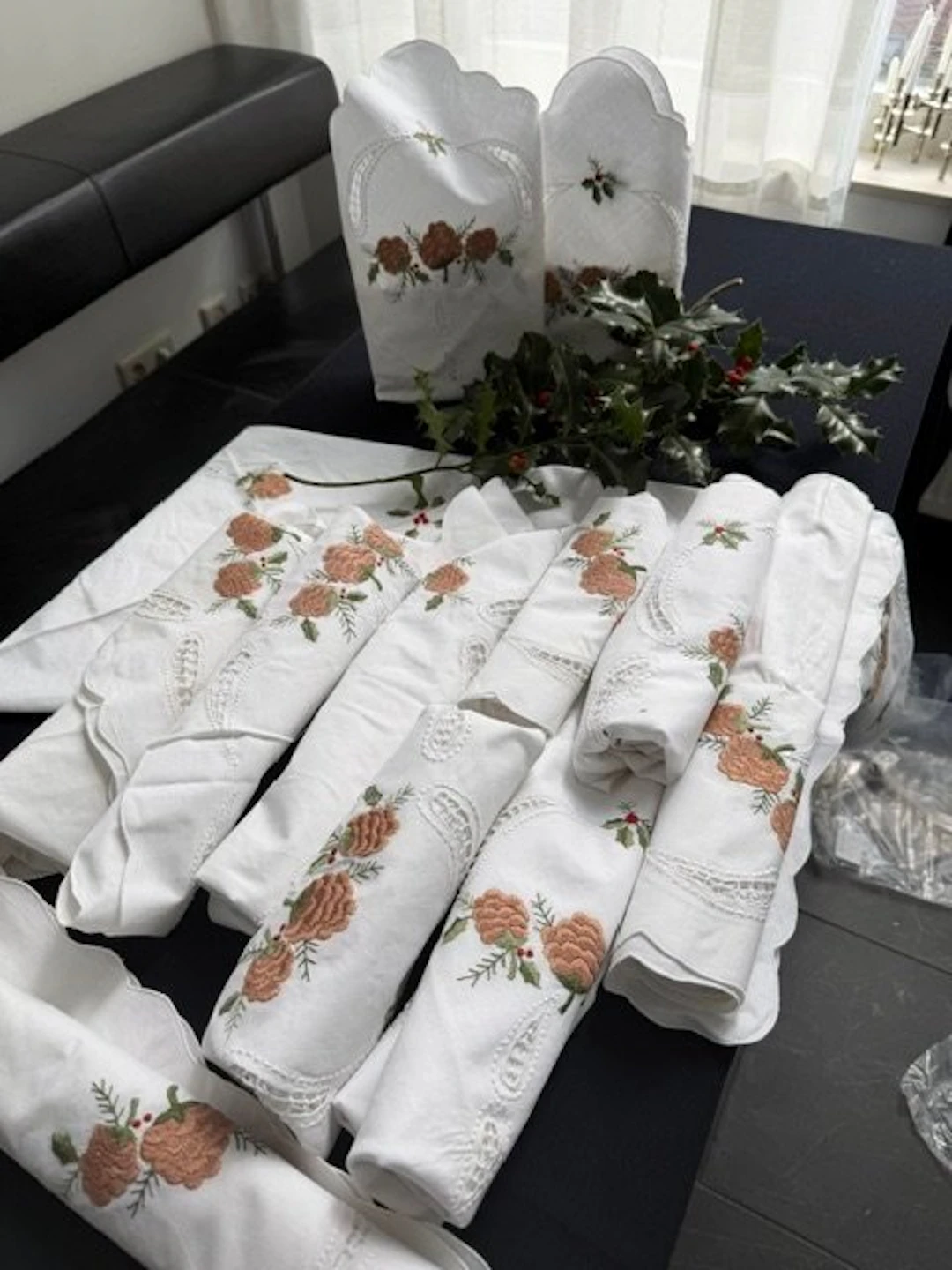 Napkin (14) - 82 cm - 82 cm - 14-piece set of Christmas napkins.