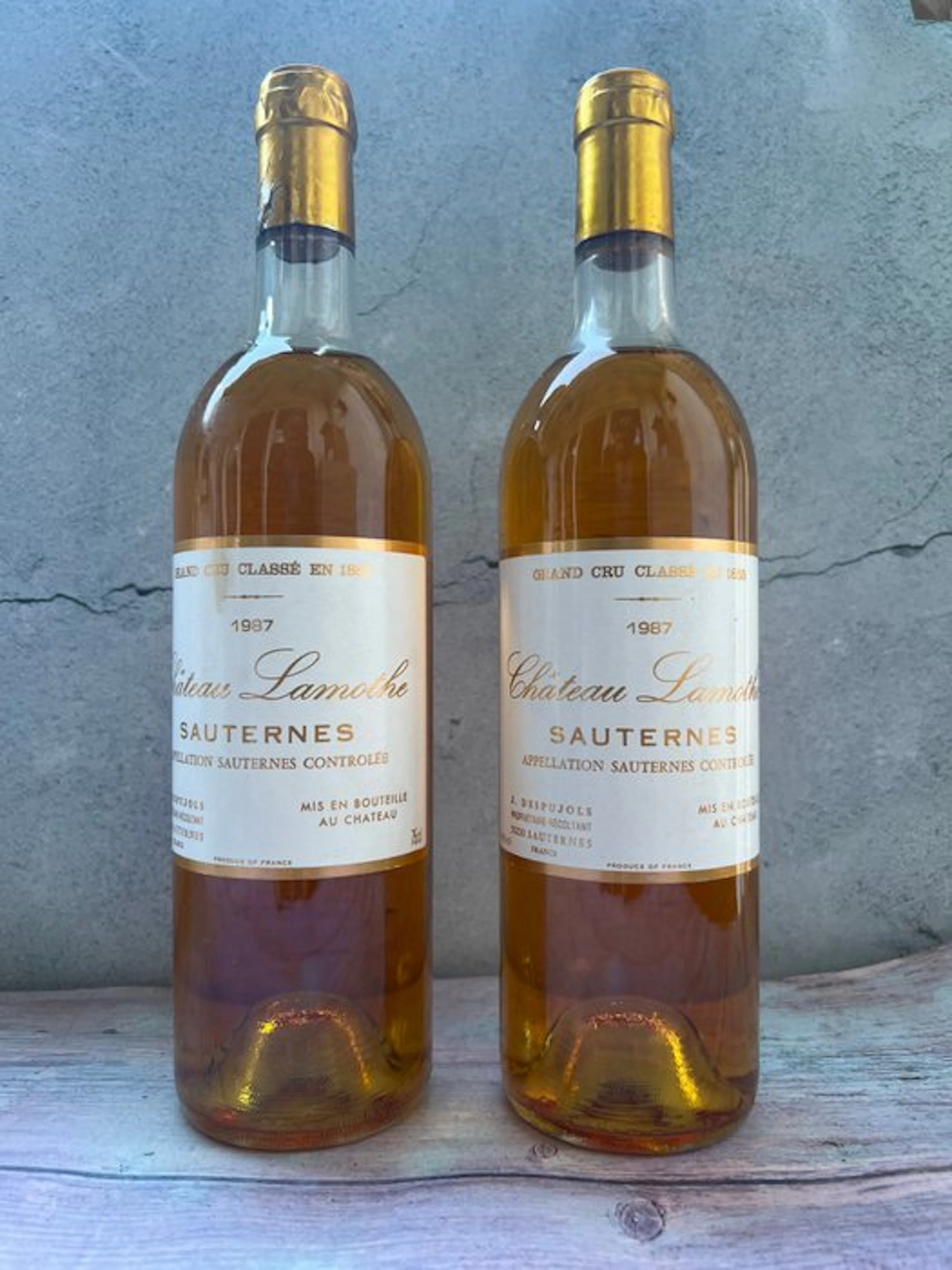 1987 Château Lamothe - Sauternes Grand Cru Classé - 2 Bottles (0.75L)