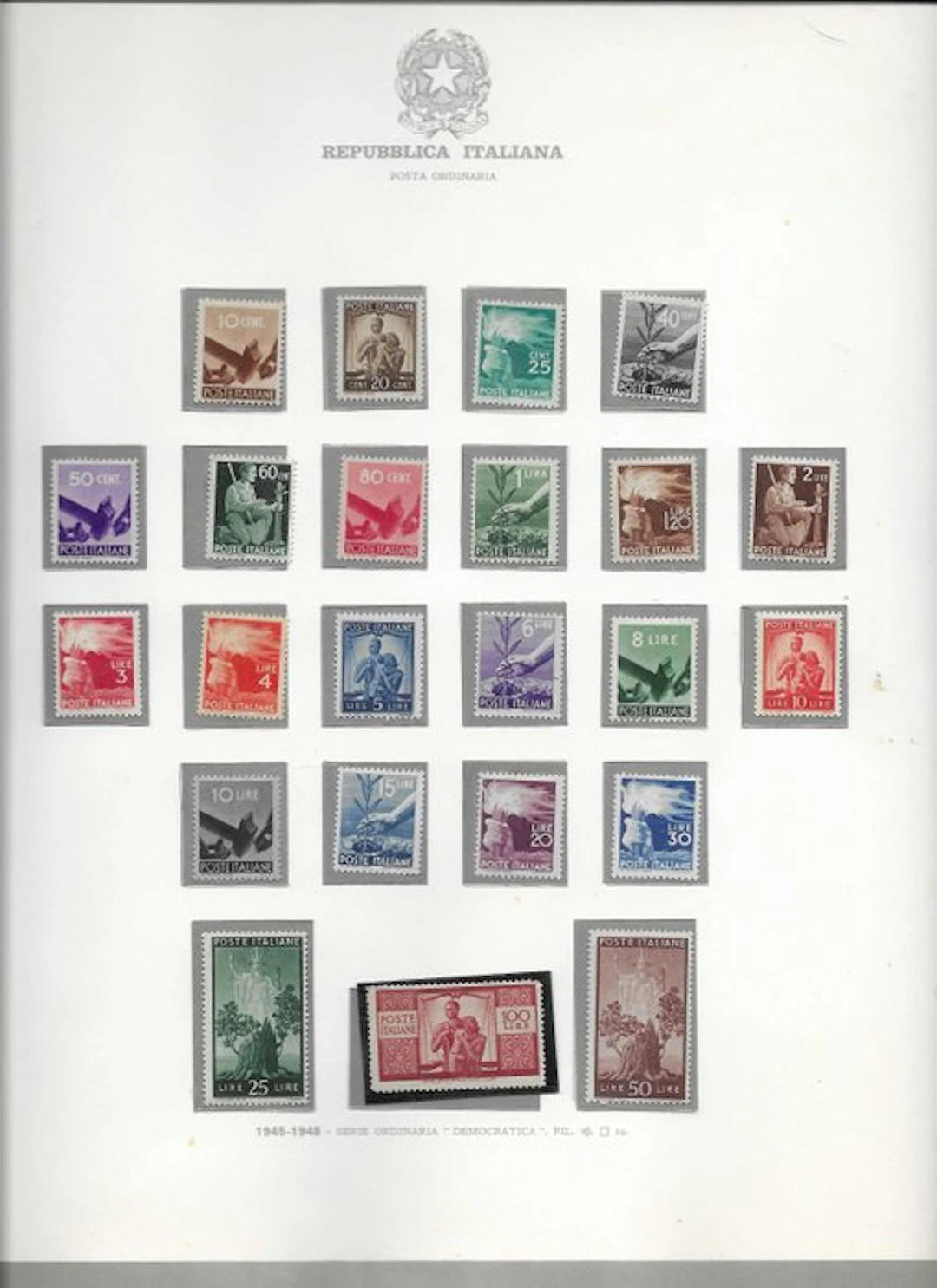 Italy 1945/1949 - Republic 1945/46 - Democratic