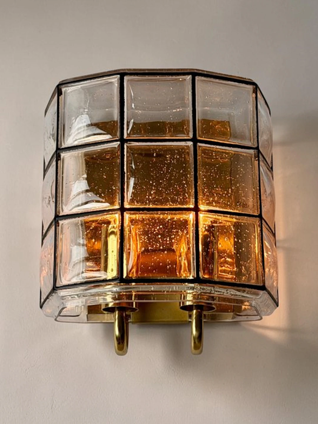Limburg Glashütte - Wall lamp - Brass, Glass
