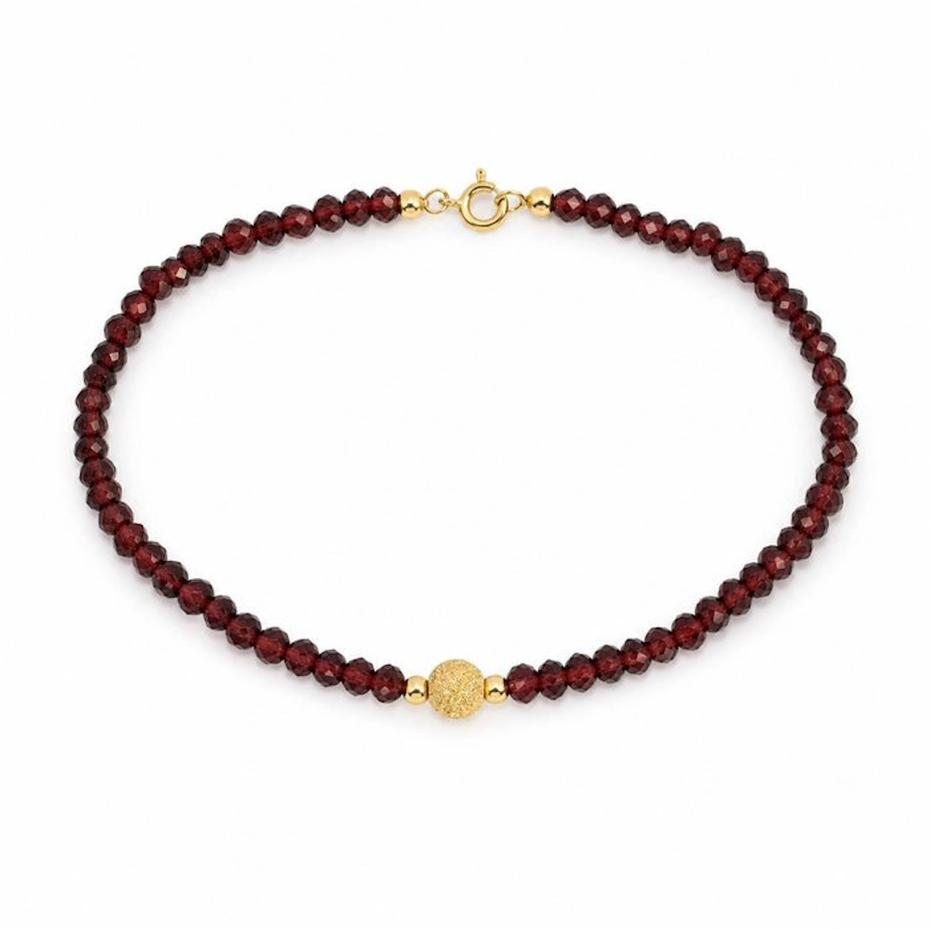 No reserve price - Bracelet - 18 kt. Yellow gold Garnet