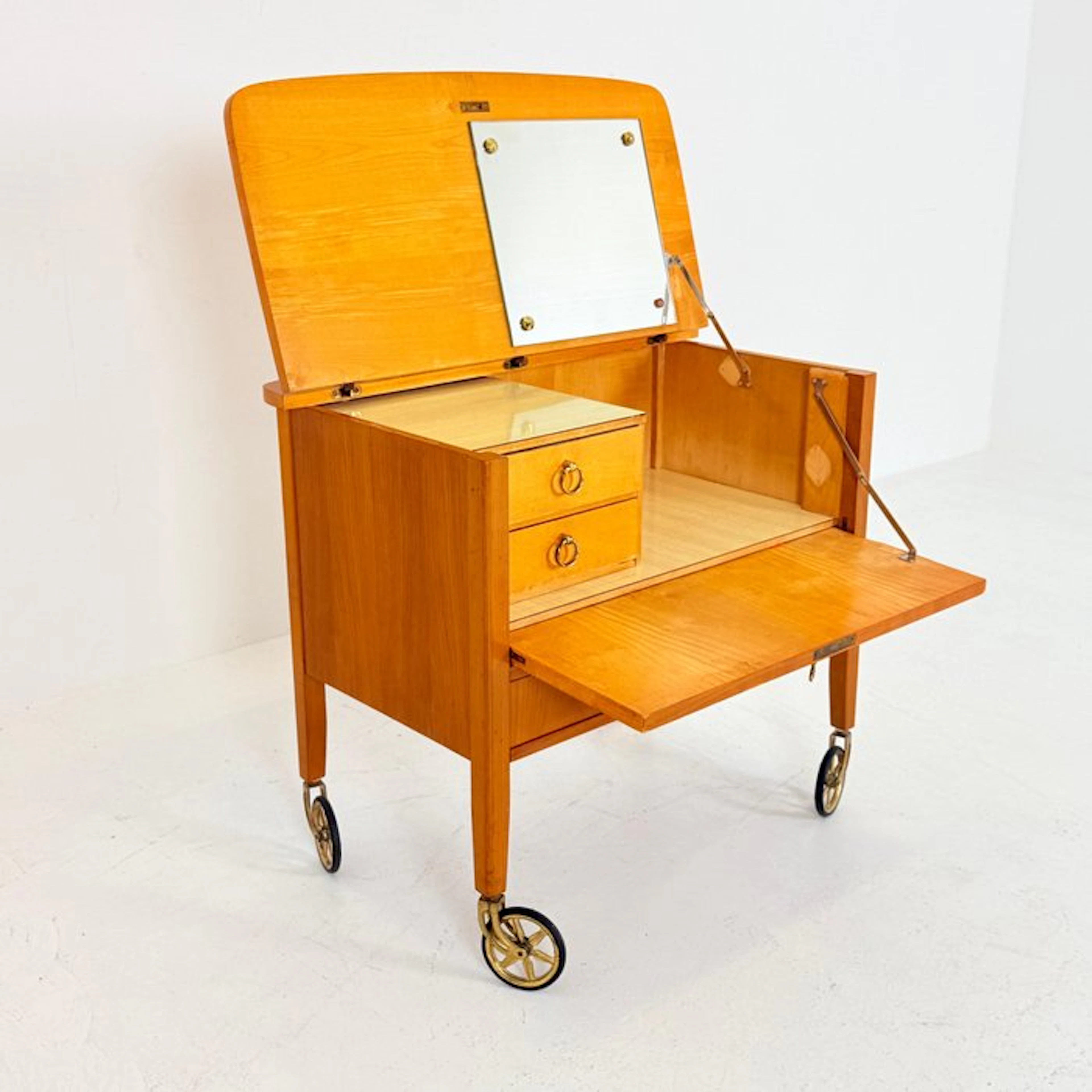 Sewing box - Wood - Cabinet – Mid-Century Design