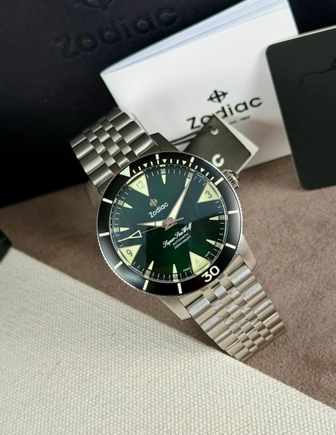 Zodiac - Super Sea Wolf Pro-Diver Automatic Green - No...