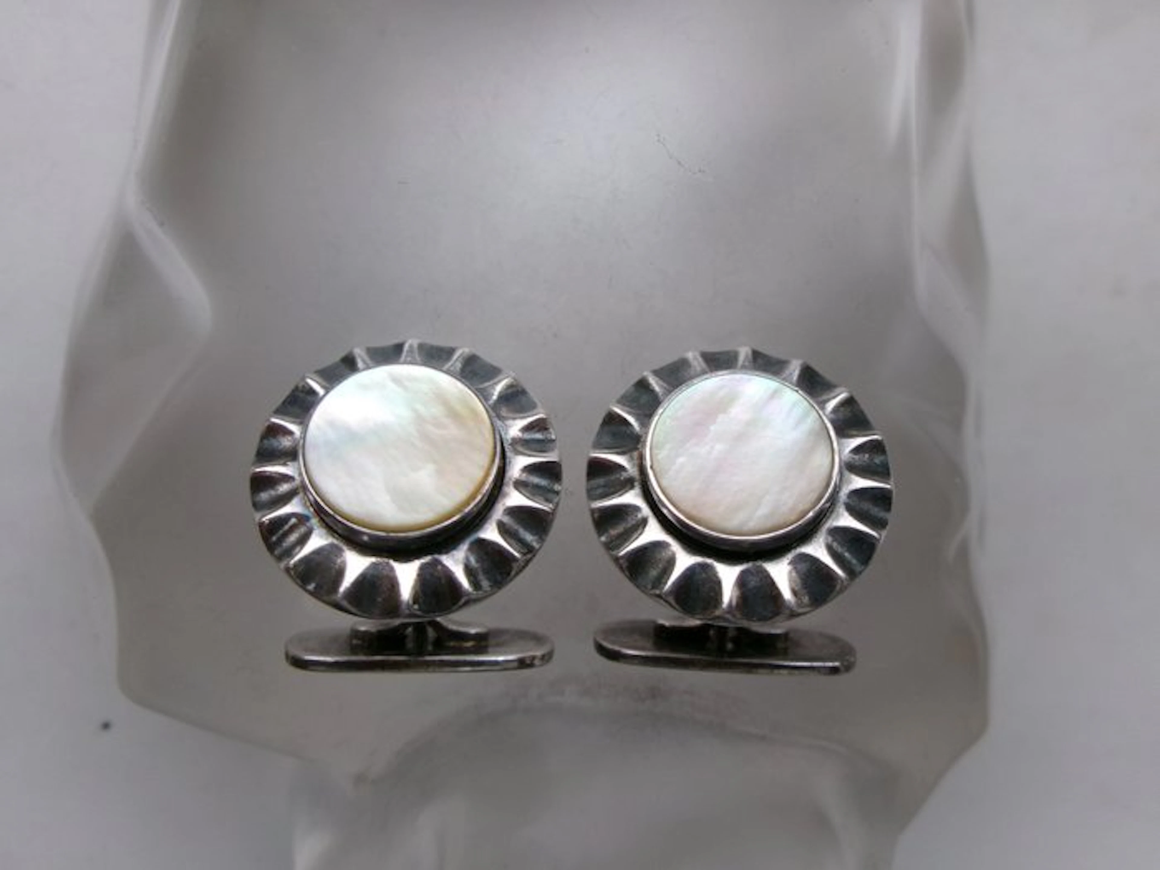 Silver, Mother-of-Pearl - Cufflinks - Art Deco