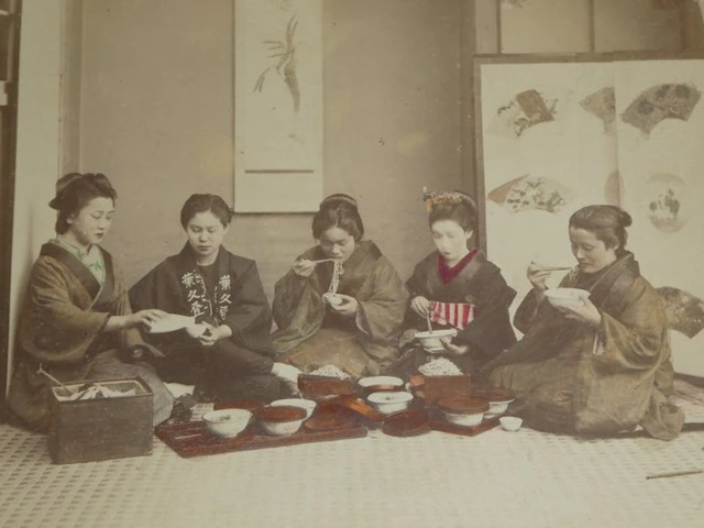 Kimbei Kusakabe - Planting Rice & Buck-Wheat Macaroni...