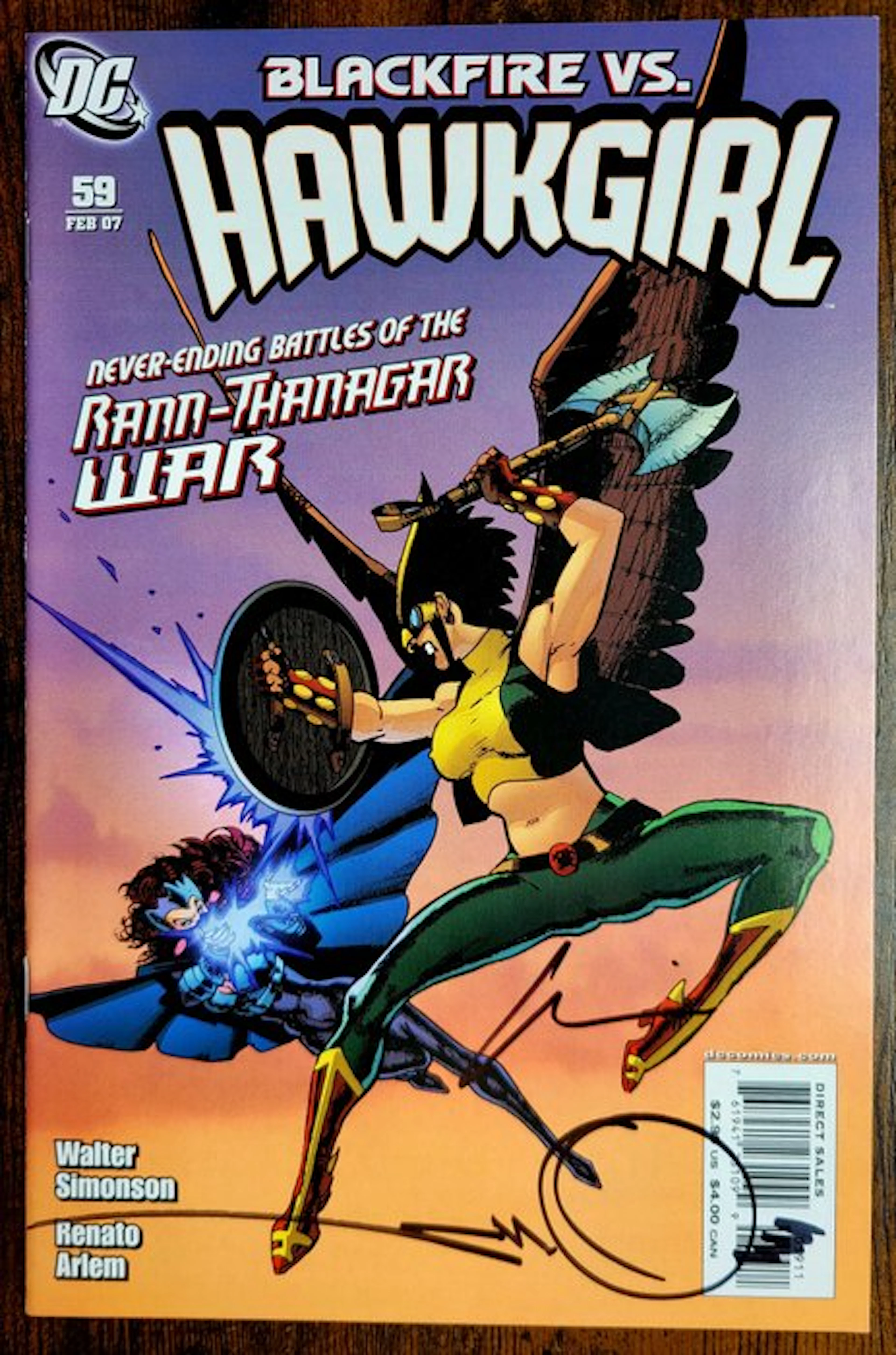 Hawkgirl #59 2007 1st Print - Signed X2 by creators...