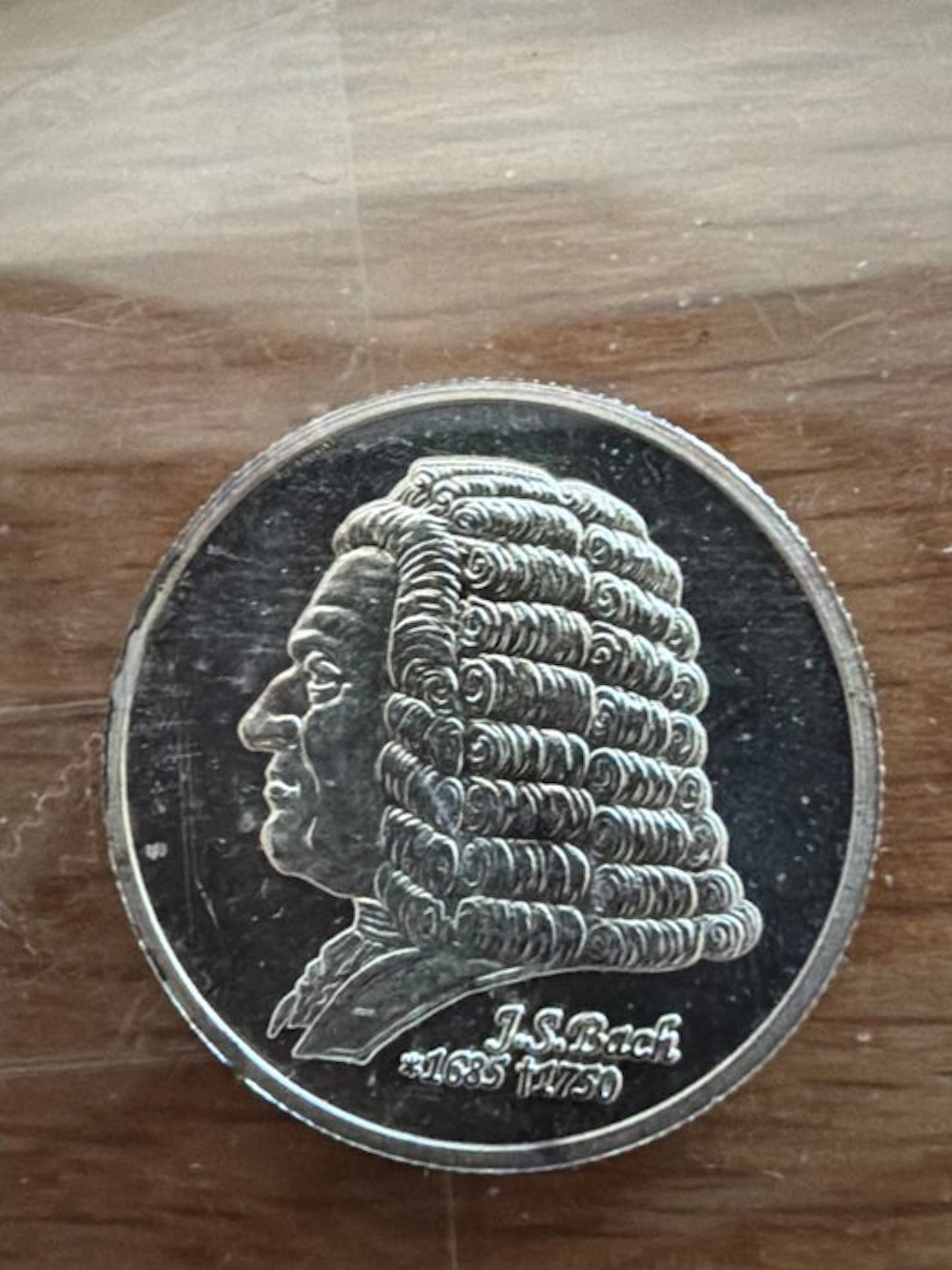 World. Silver medal J.S. Bach - 1/4 oz (.999) (No reserve price)