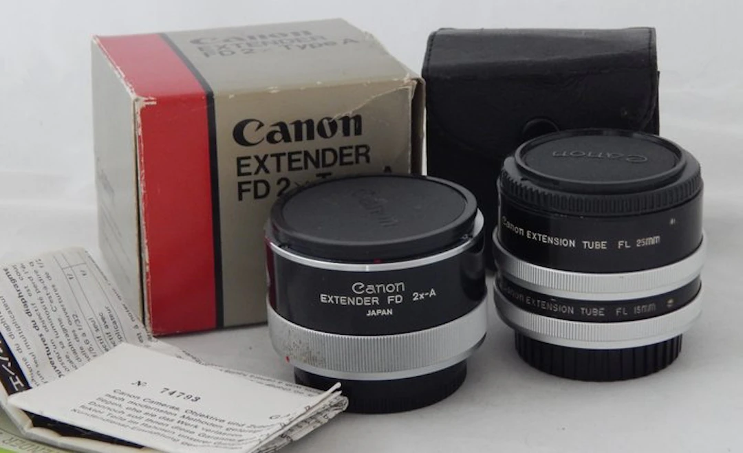 Canon Extender FD 2X + tussenringen Camera lens