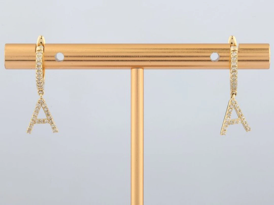 Earrings - 14 kt. Yellow gold - 0.24ct. tw. Diamond (Natural)