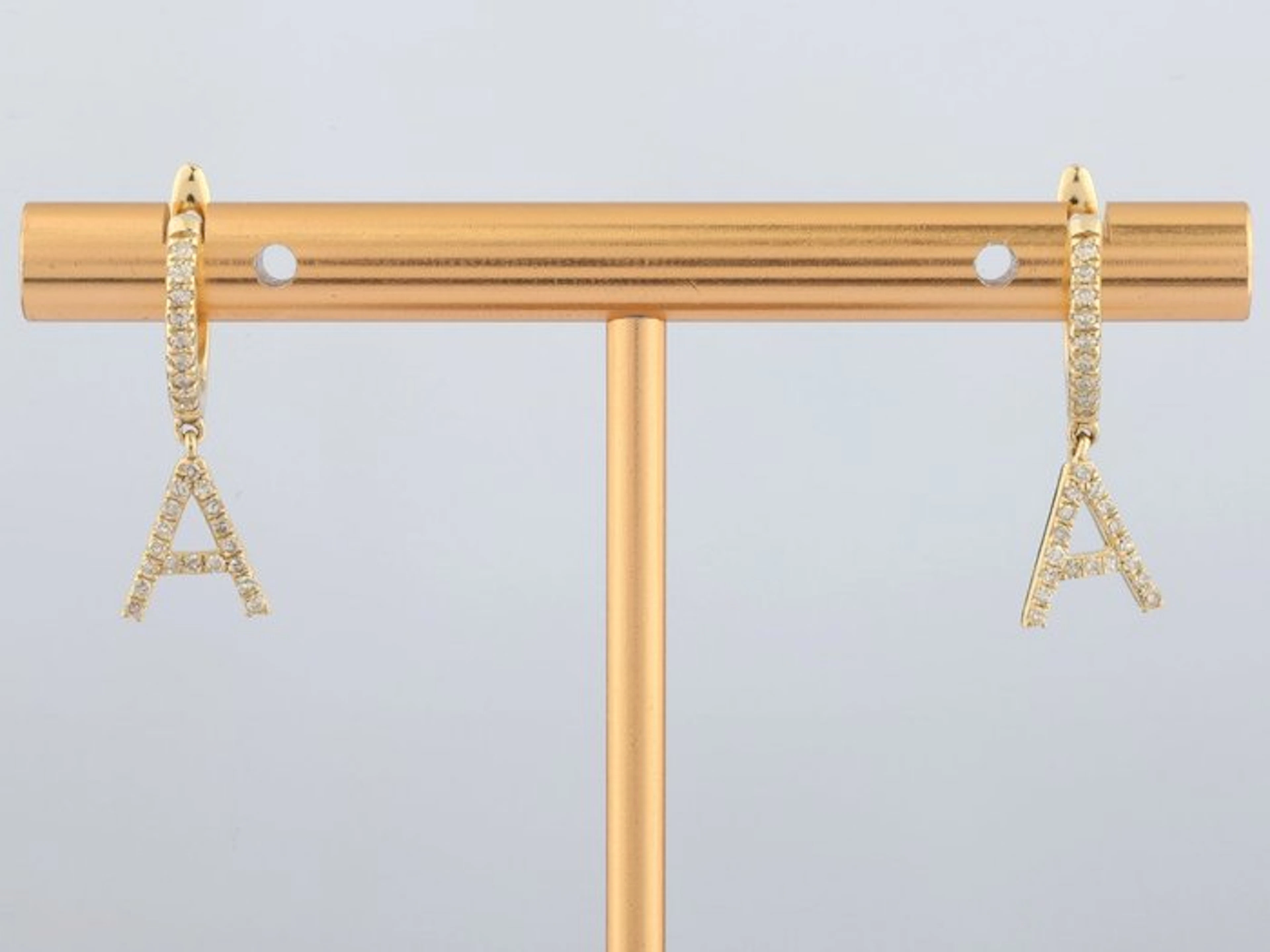 Earrings - 14 kt. Yellow gold - 0.24ct. tw. Diamond (Natural)